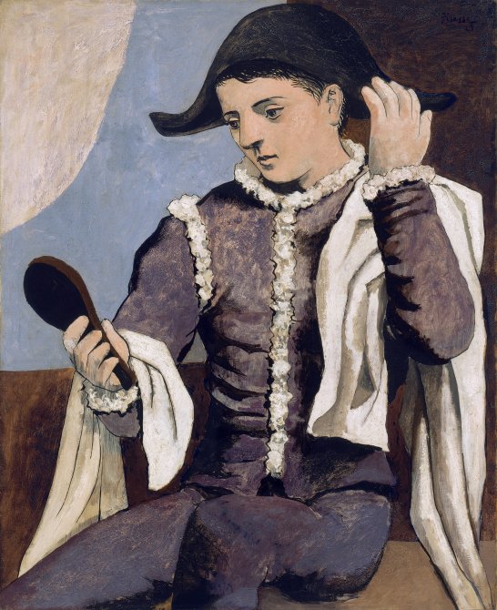Harlequin with a Mirror
