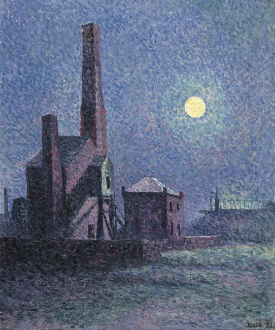 Fábrica a la luz de la luna