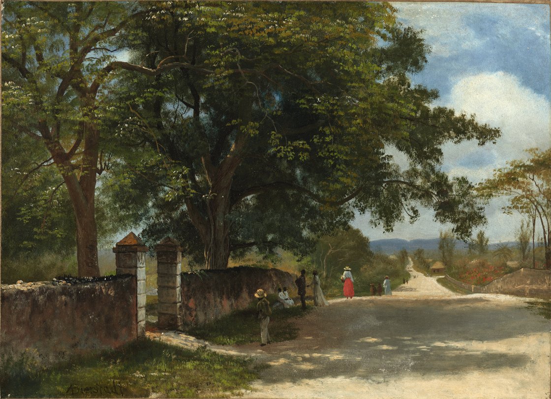 Calle en Nasáu. Albert Bierstadt