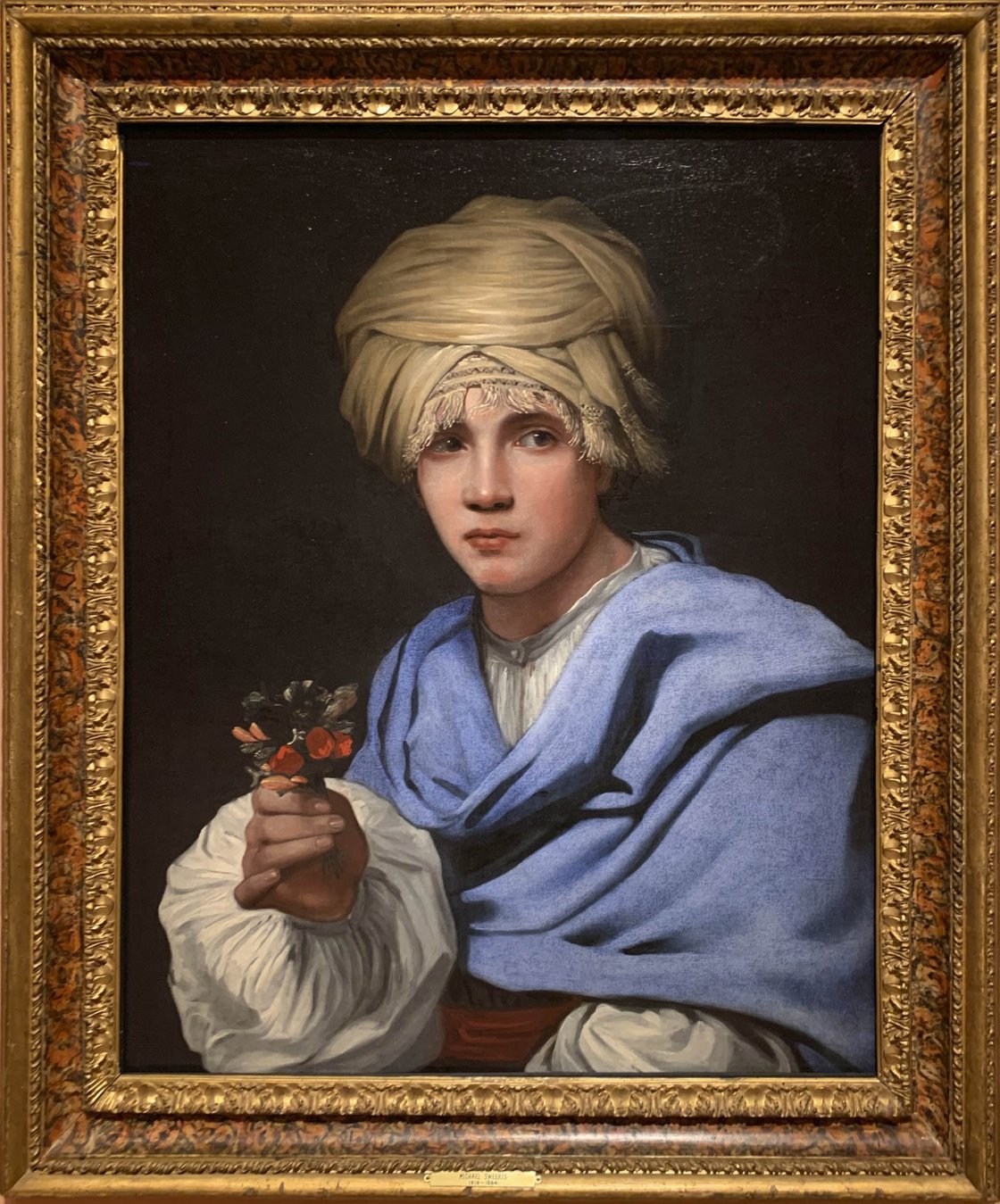 Michiel Sweerts. Boy in a Turban holding a Nosegay Michiel Sweerts. Boy in a Turban holding a Nosegay