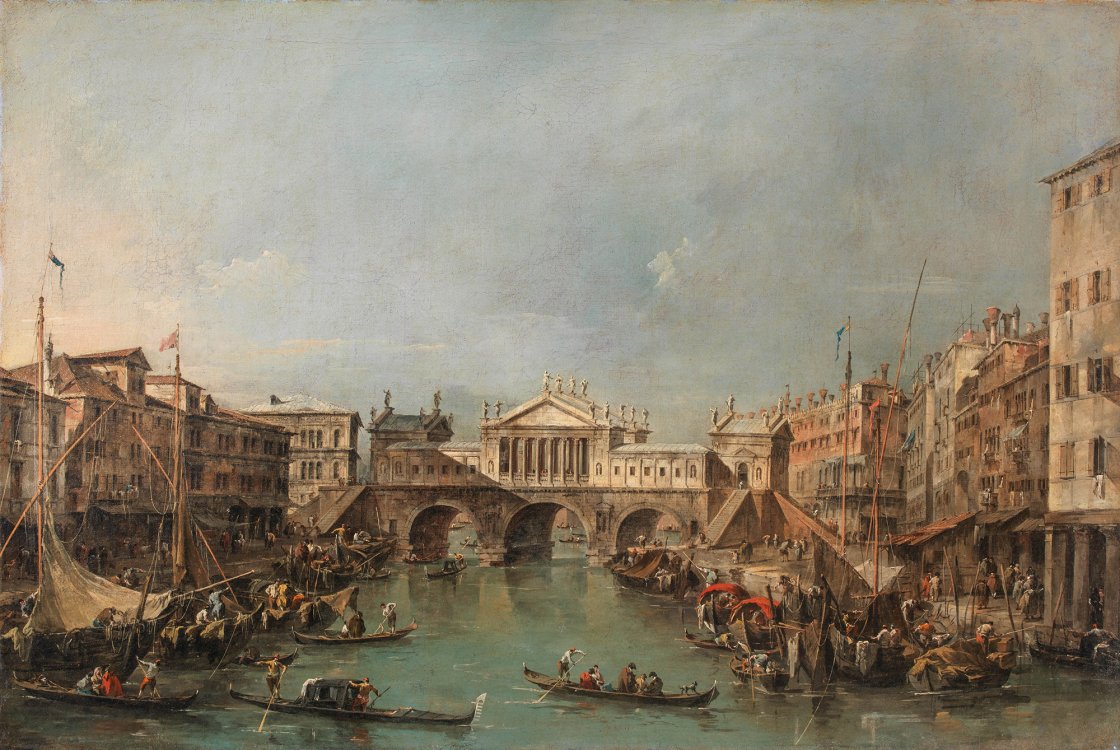Francesco Guardi. The Rialto Bridge after the Design by Palladio Francesco Guardi. The Rialto Bridge after the Design by Palladio