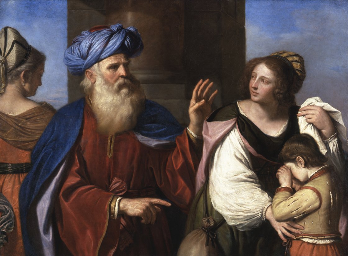 Guercino (Giovanni Francesco Barbieri). Abraham Casting out Hagar and Ishmael, 1657
