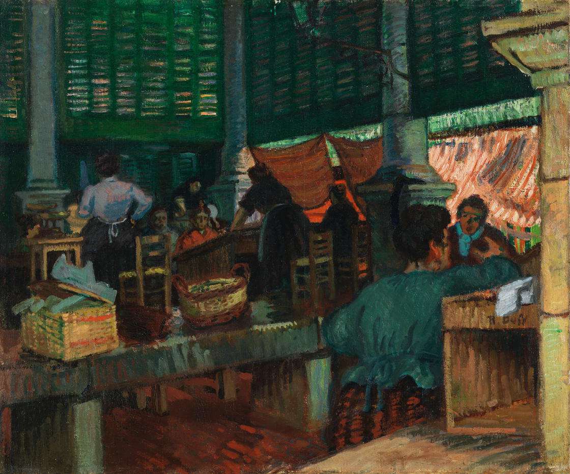 The Fish Market, Marseille. El mercado de pescado, Marsella, c. 1903