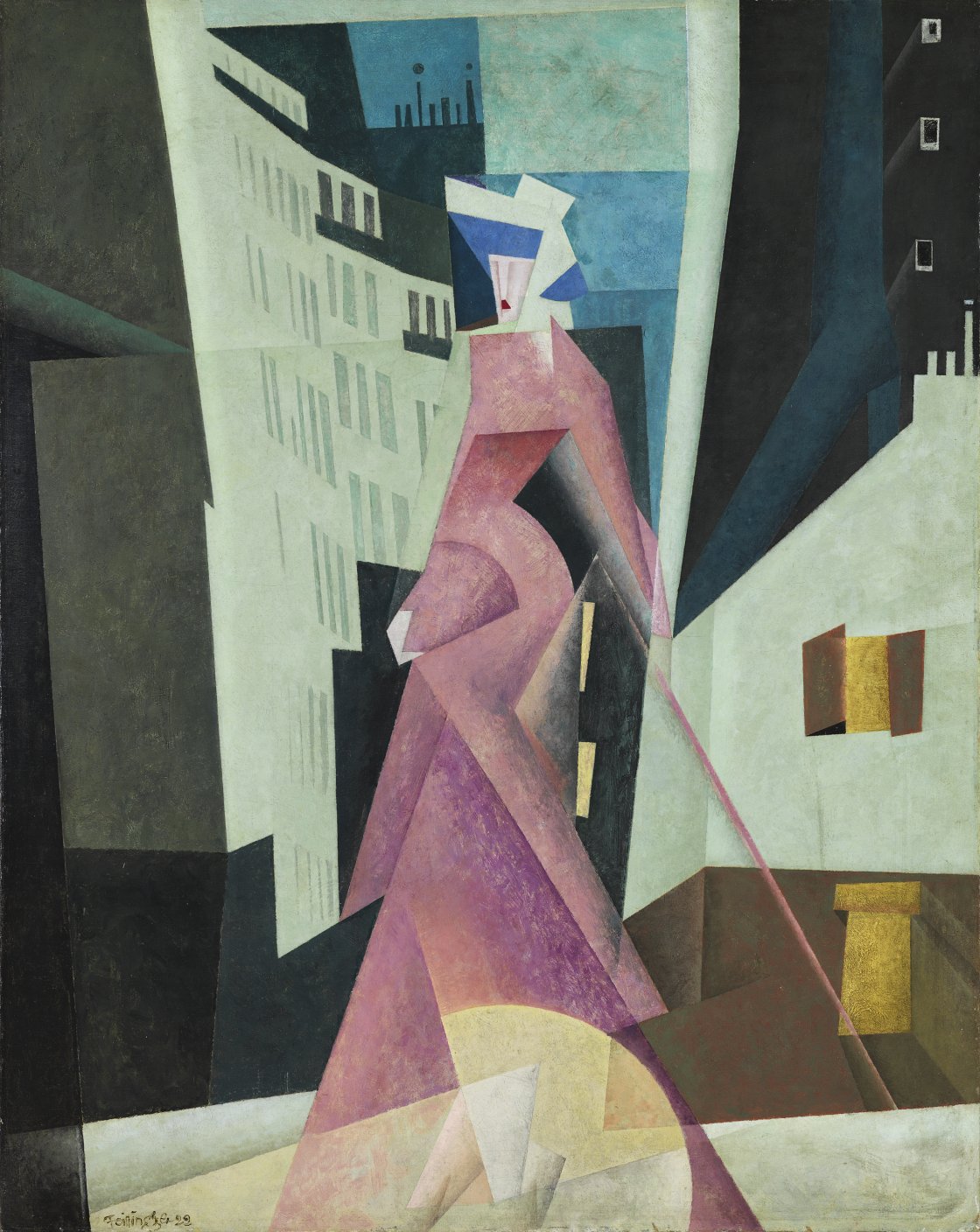 La dama de malva. Lyonel Feininger