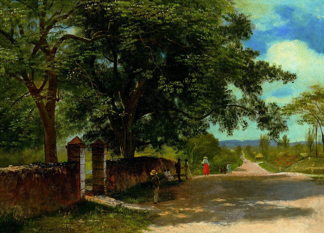 Calle en Nasáu. Albert Bierstadt