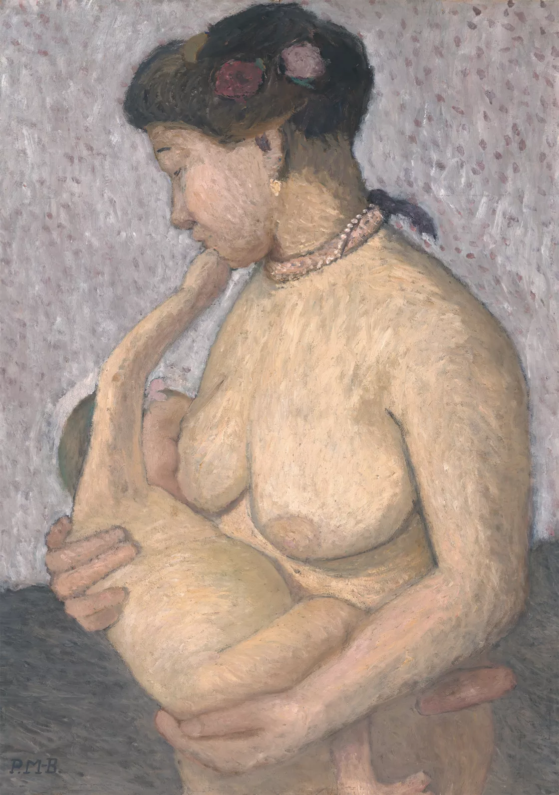 Paula Modersohn-Becker. Maternidad, media figura Paula Modersohn-Becker. Maternidad, media figura