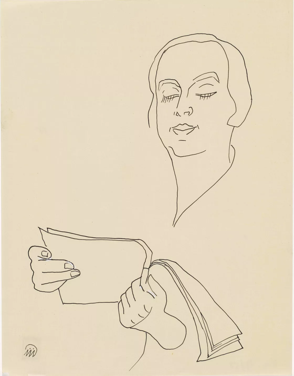 Gabriele Münter. La poeta E. K. [Eleonora Kalkowska] leyendo