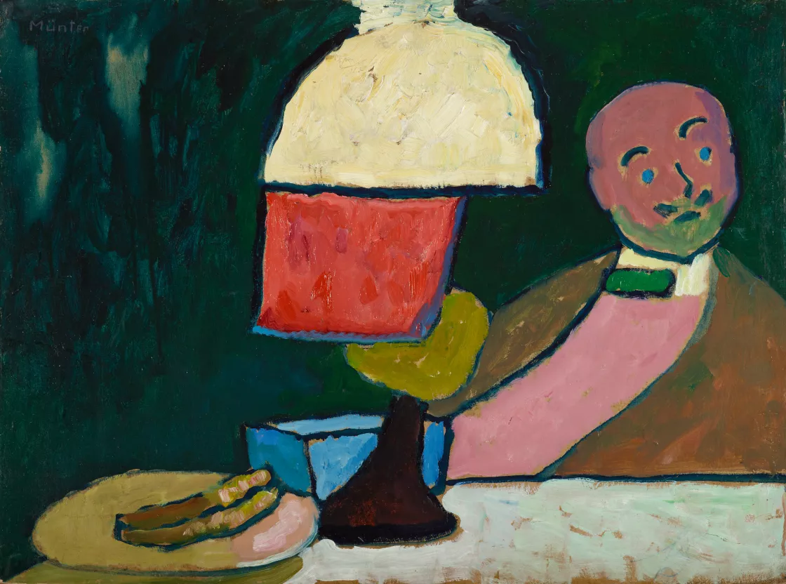 Gabriele Münter. Alexej von Jawlensky. Escuchando (Retrato de Jawlensky), 1909 Gabriele Münter. Alexej von Jawlensky. Escuchando (Retrato de Jawlensky), 1909