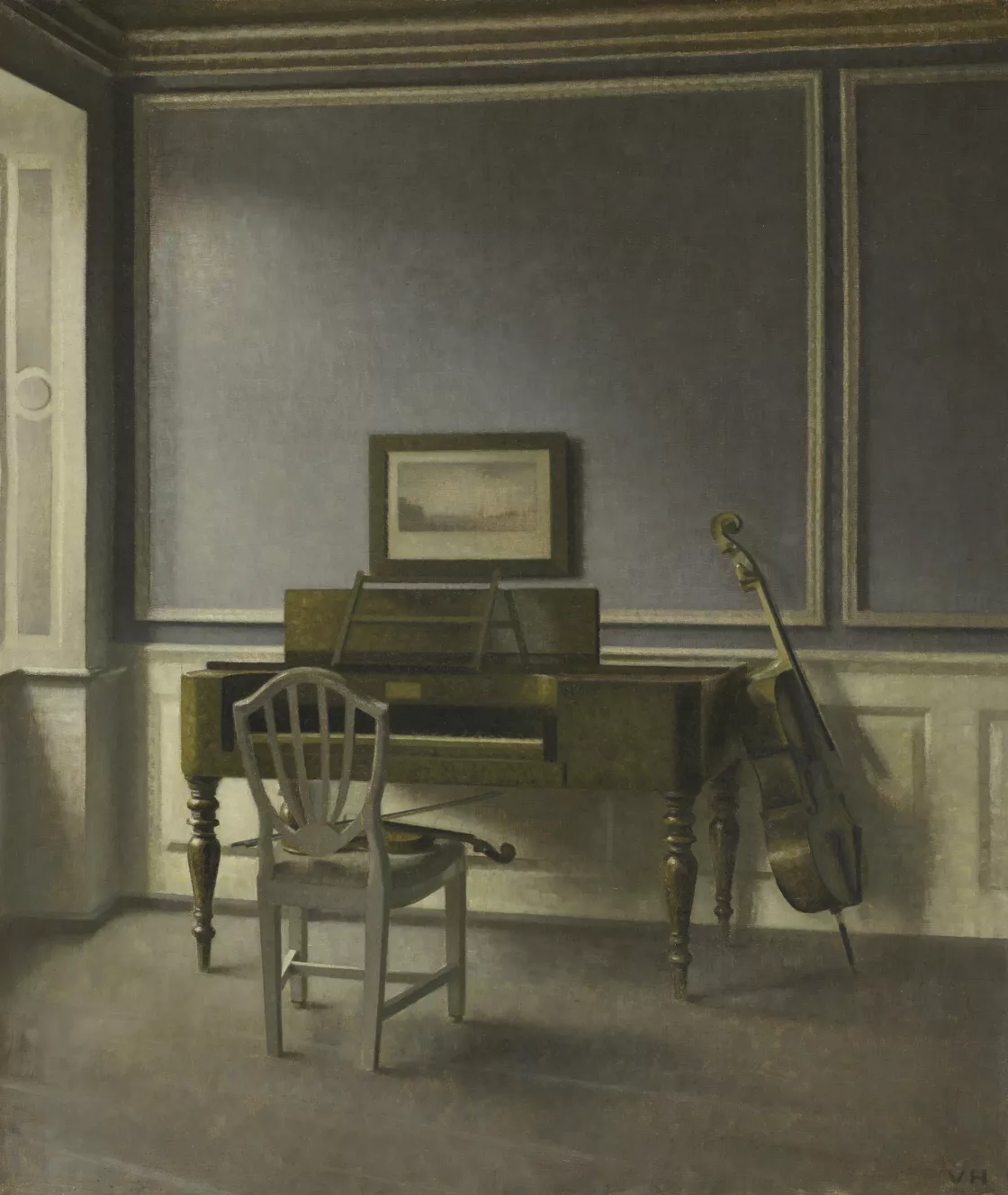 Vilhelm Hammershøi. Autorretrato. La casa de campo Spurveskjul en Sorgenfri, al norte de Copenhague Vilhelm Hammershøi. Autorretrato. La casa de campo Spurveskjul en Sorgenfri, al norte de Copenhague