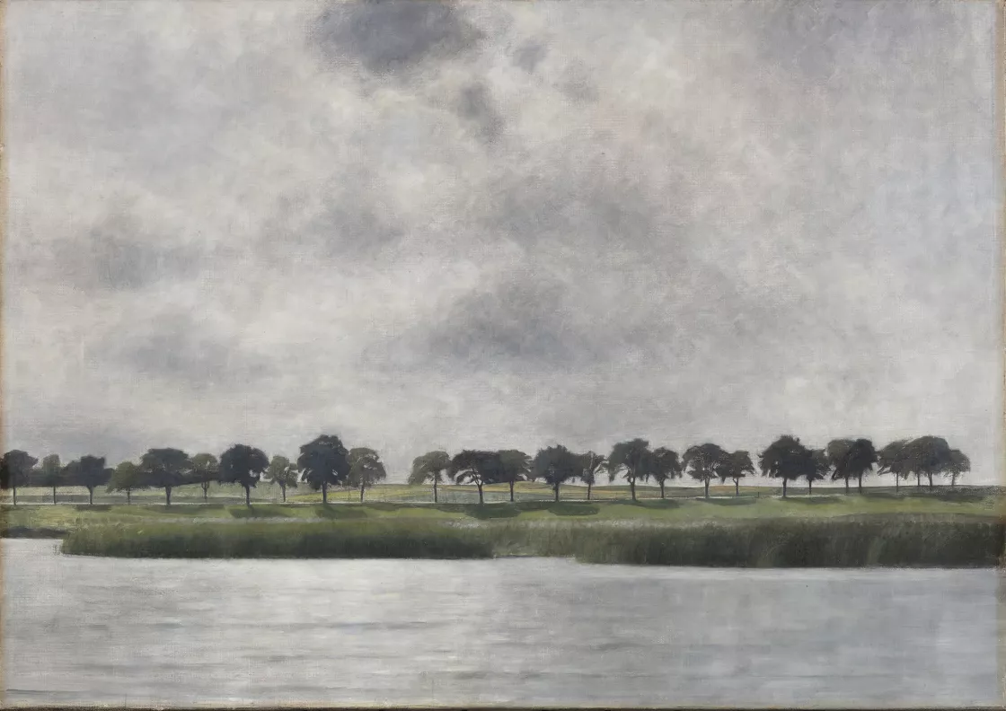 Vilhelm Hammershøi. Lluvia con sol, lago Gentofte, 1903 Vilhelm Hammershøi. Lluvia con sol, lago Gentofte, 1903