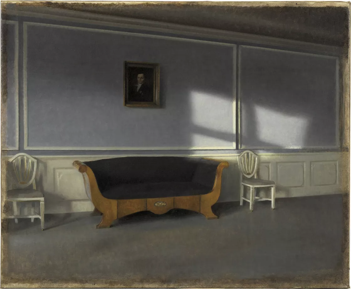 Vilhelm Hammershøi, Sol en la sala de estar III, 1903 Vilhelm Hammershøi, Sol en la sala de estar III, 1903