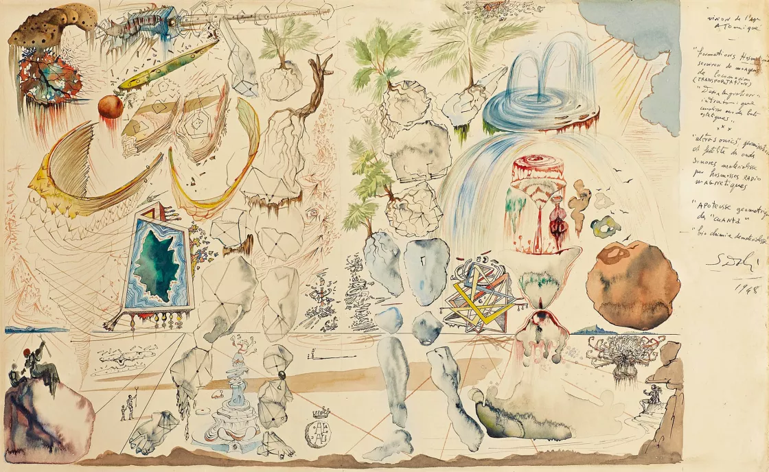Salvador Dalí. Visión de la edad atómica, 1948 Salvador Dalí. Visión de la edad atómica, 1948