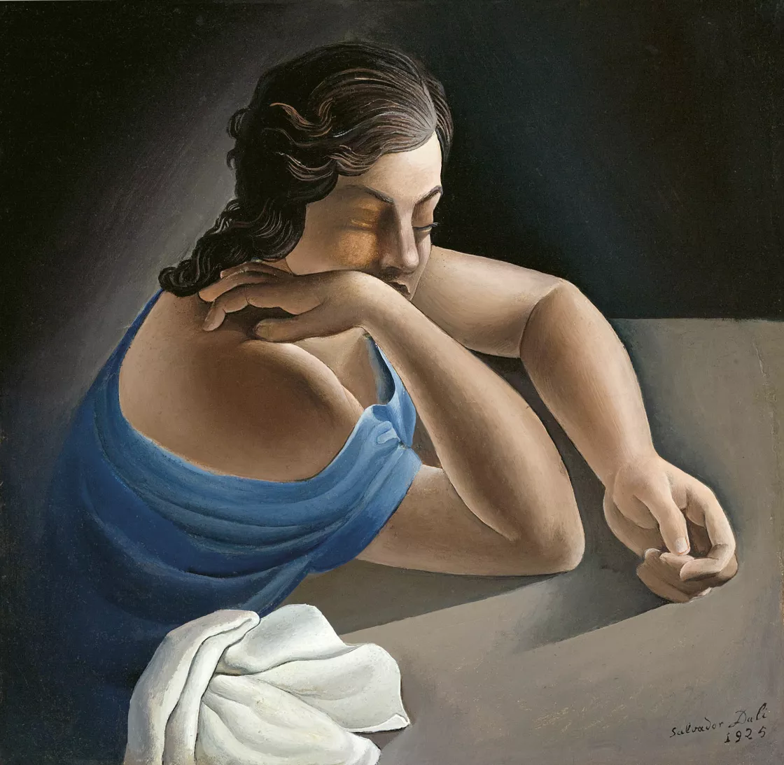 Salvador Dalí, Figura en una mesa,1925 Salvador Dalí, Figura en una mesa,1925