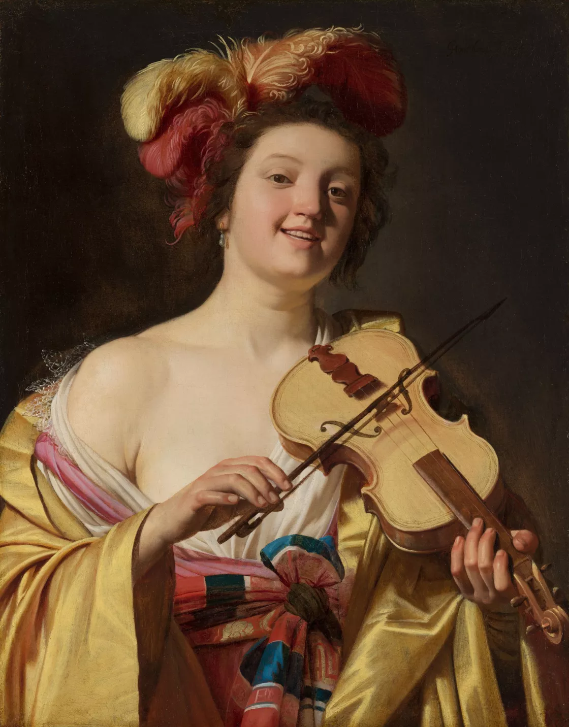 Gerrit van Honthorst, The Violin Player Gerrit van Honthorst, The Violin Player