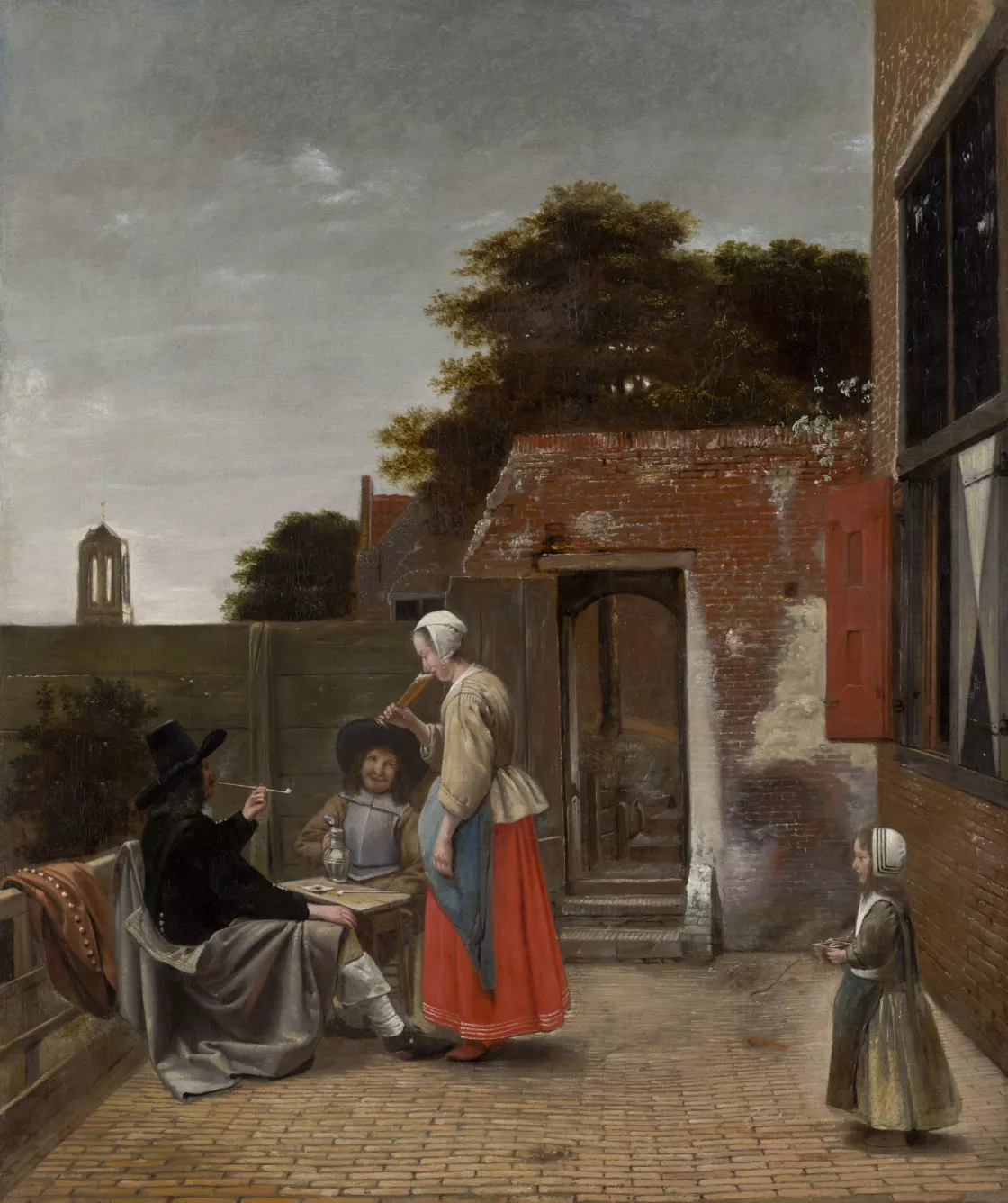Pieter de Hooch, Figures in a Courtyard Pieter de Hooch, Figures in a Courtyard