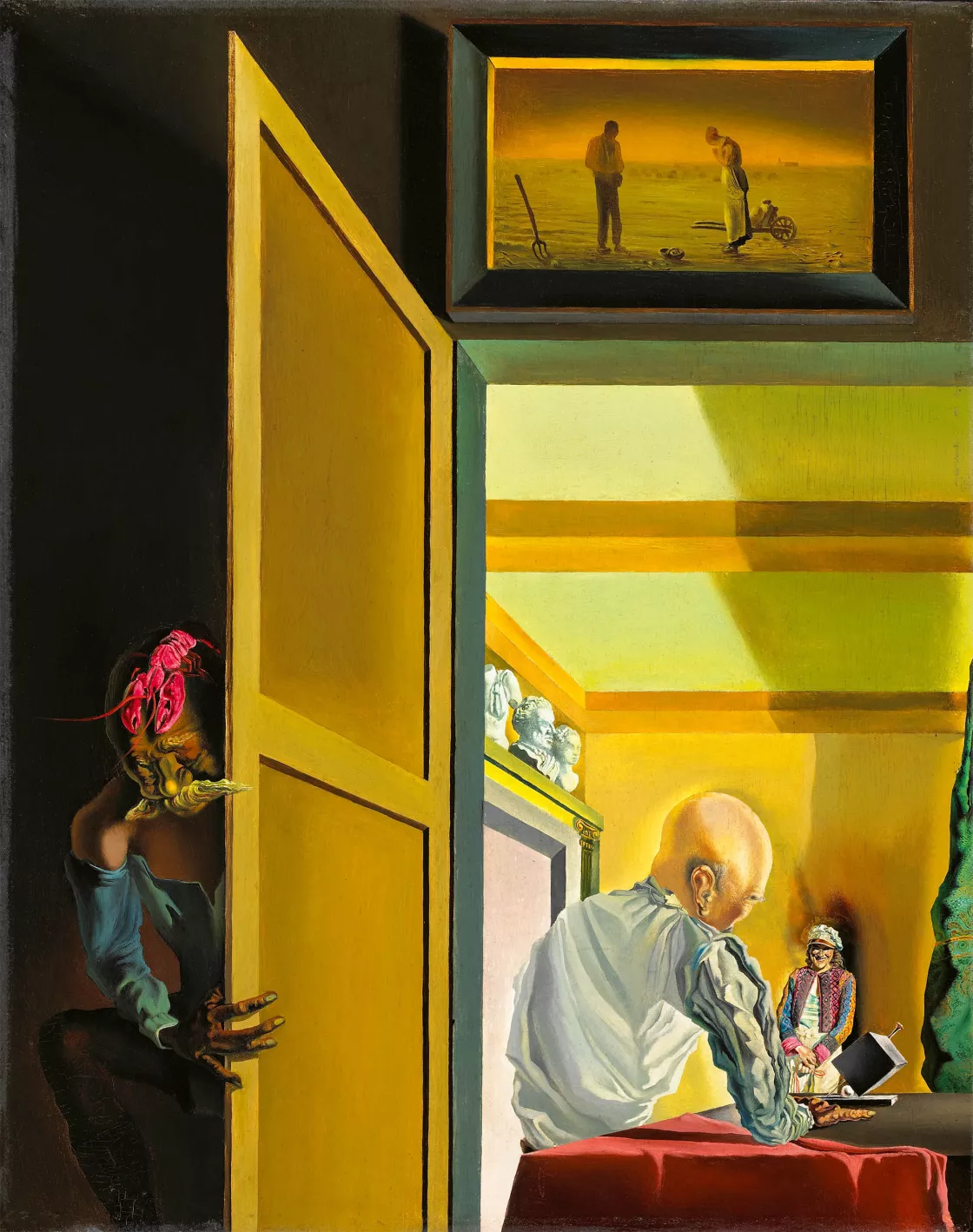 Salvador Dalí. Gala y el Ángelus de Millet precediendo a la llegada inminente de las anamorfosis cónicas, 1933 Salvador Dalí. Gala y el Ángelus de Millet precediendo a la llegada inminente de las anamorfosis cónicas, 1933
