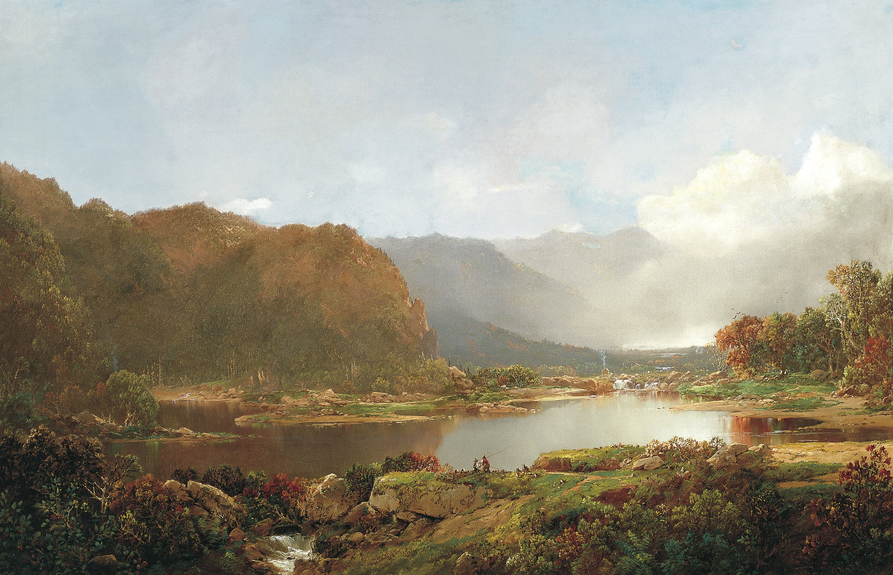 SONNTAG WILLIAM LOUIS. Pescadores en los Adirondacks