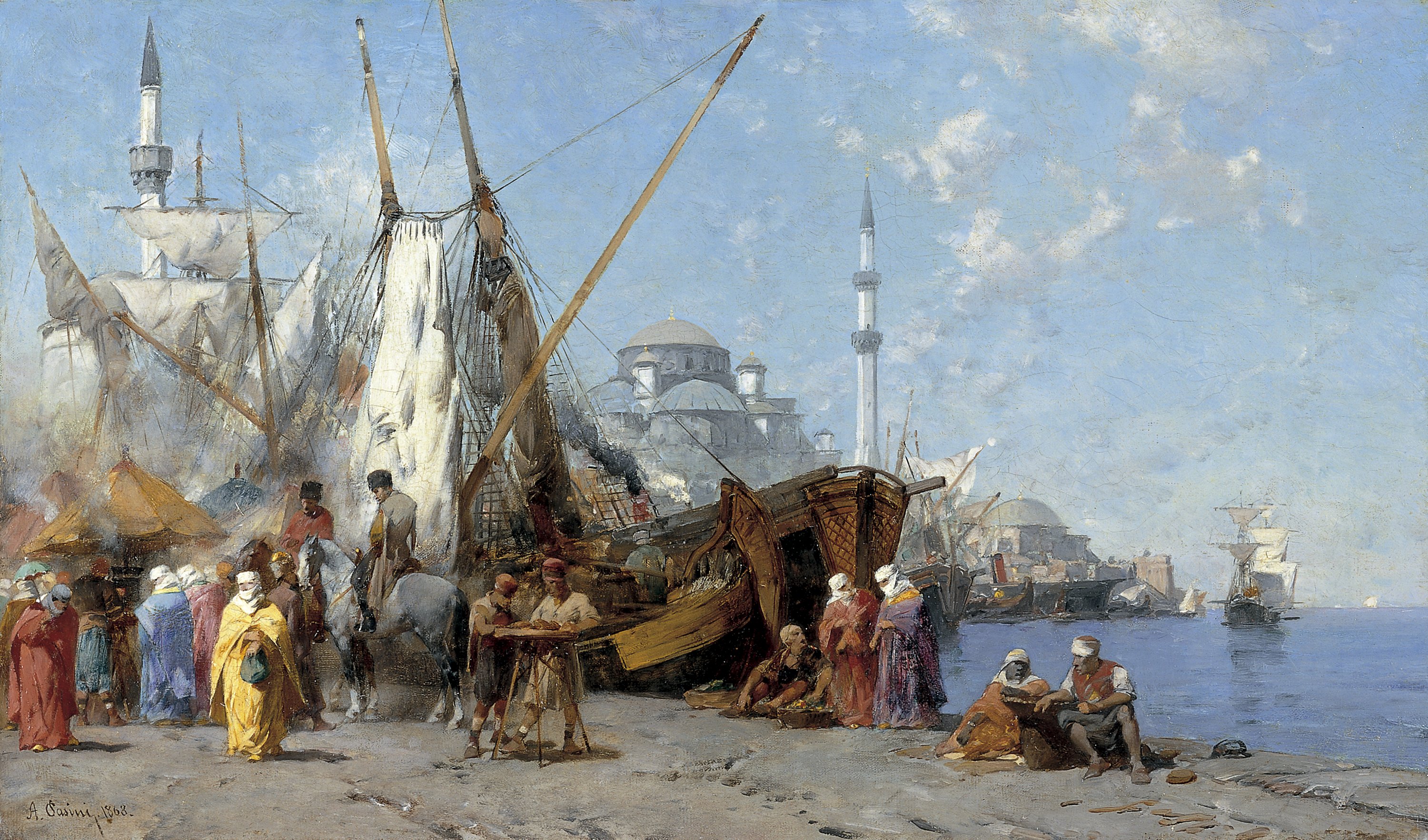 PASINI ALBERTO. Mercado de Constantinopla