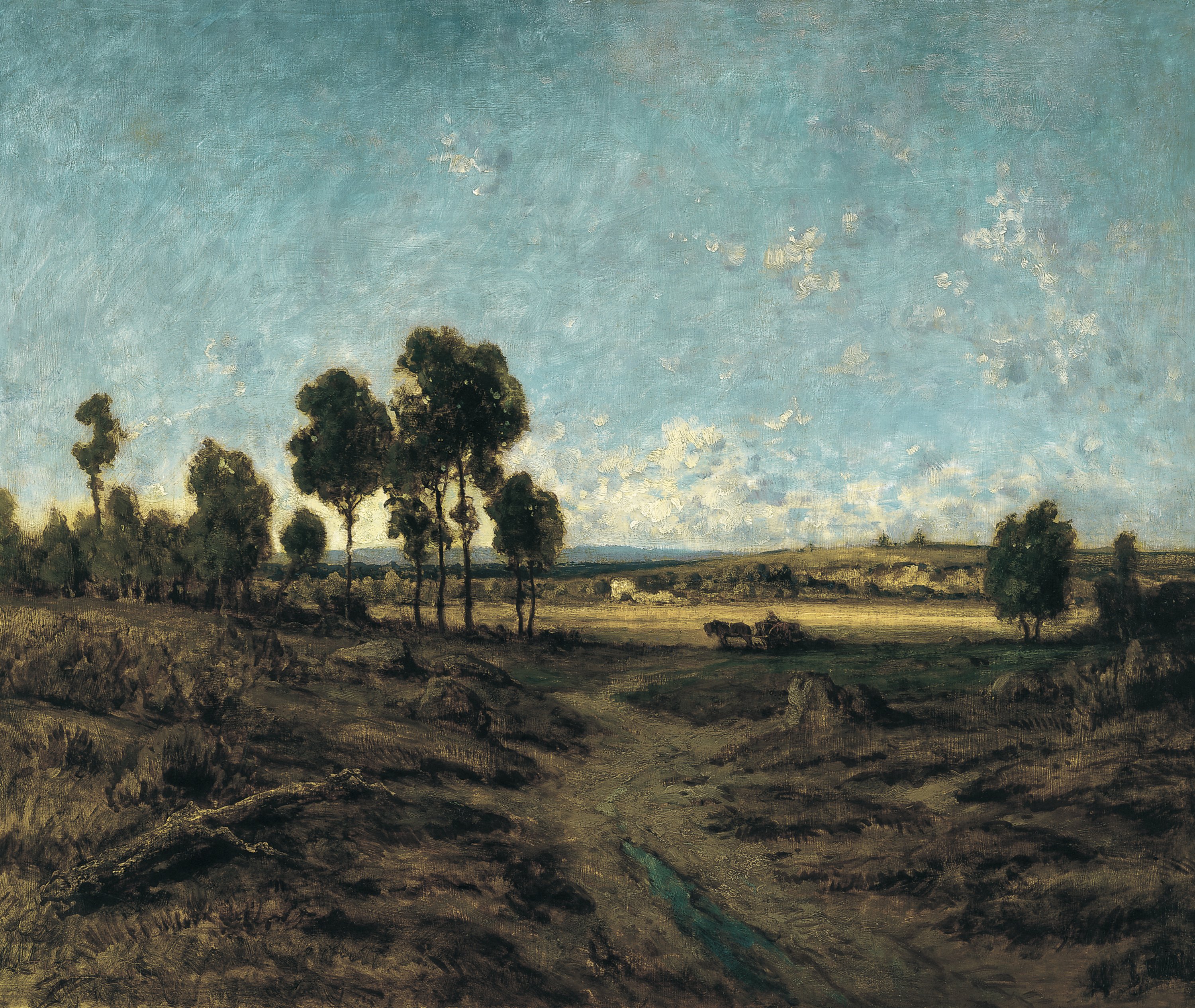 ROUSSEAU THÉODORE. Vista de la llanura de Montmartre