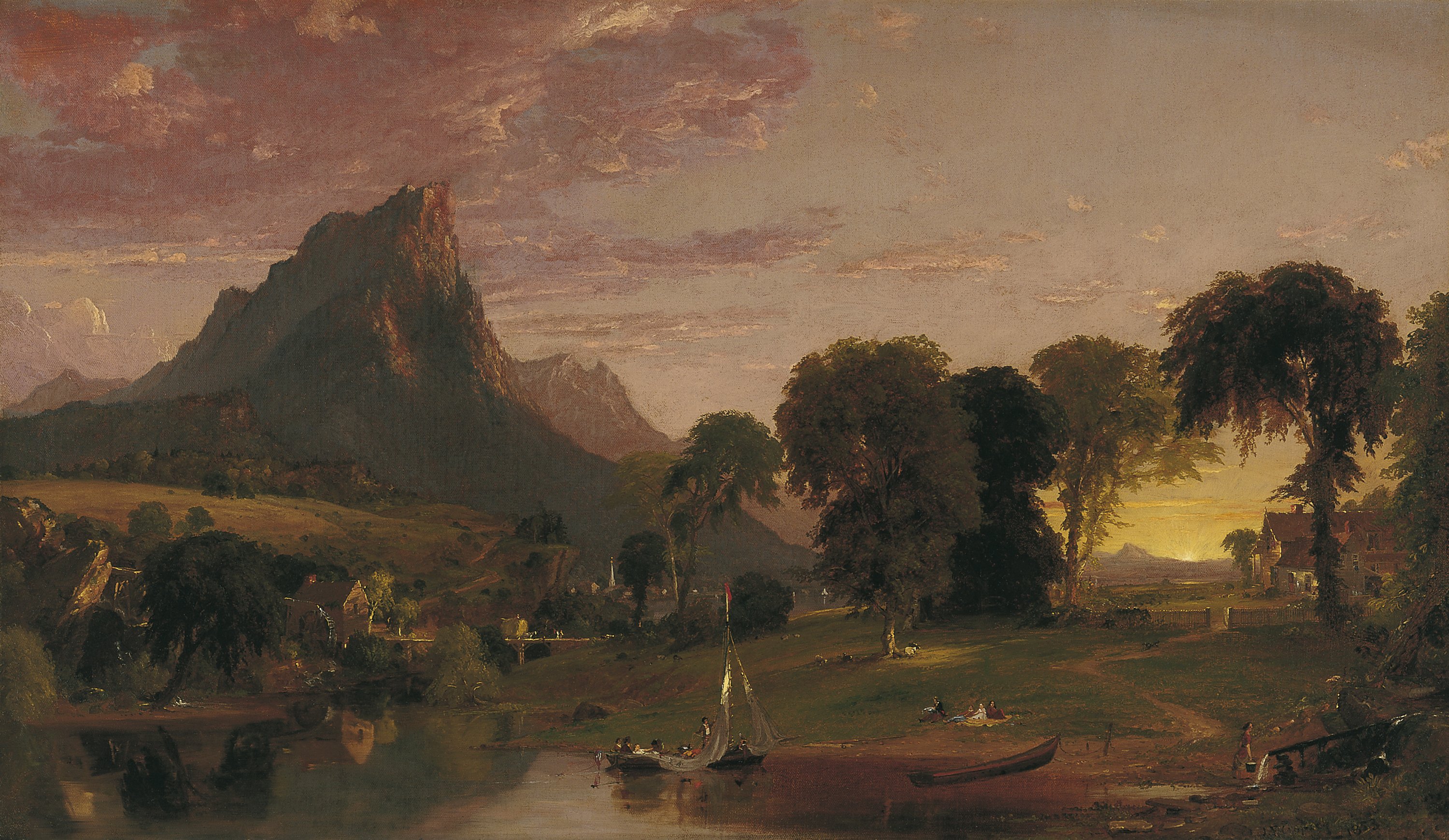 Jasper Francis Cropsey. Paisaje cerca de Sherburne, condado de Chenango, Nueva York