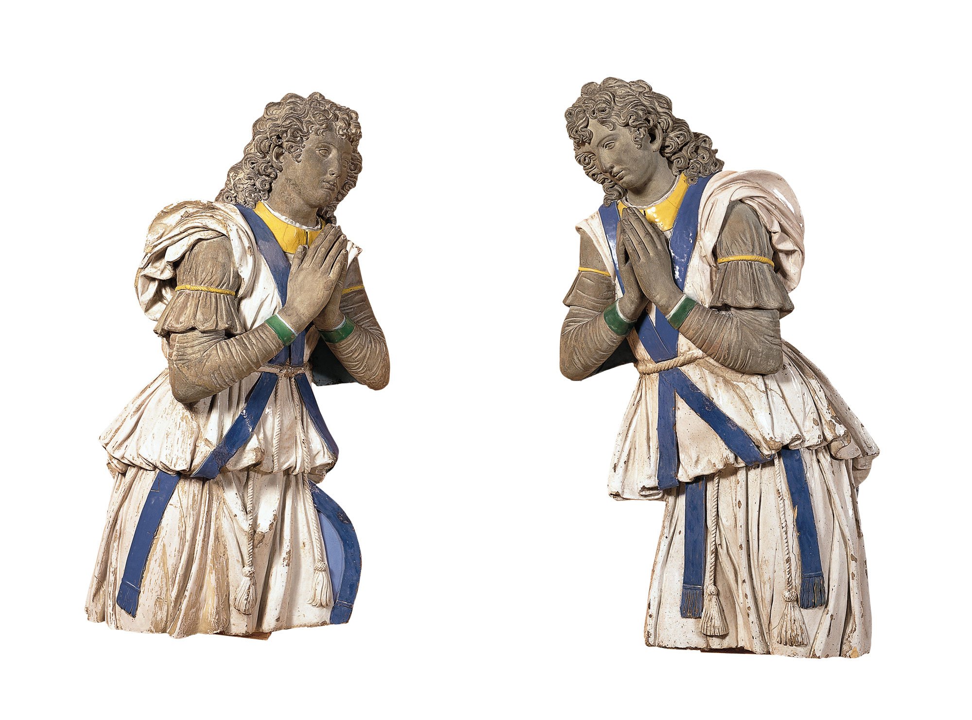 Della Robbia (taller de),  Pareja de ángeles en adoración