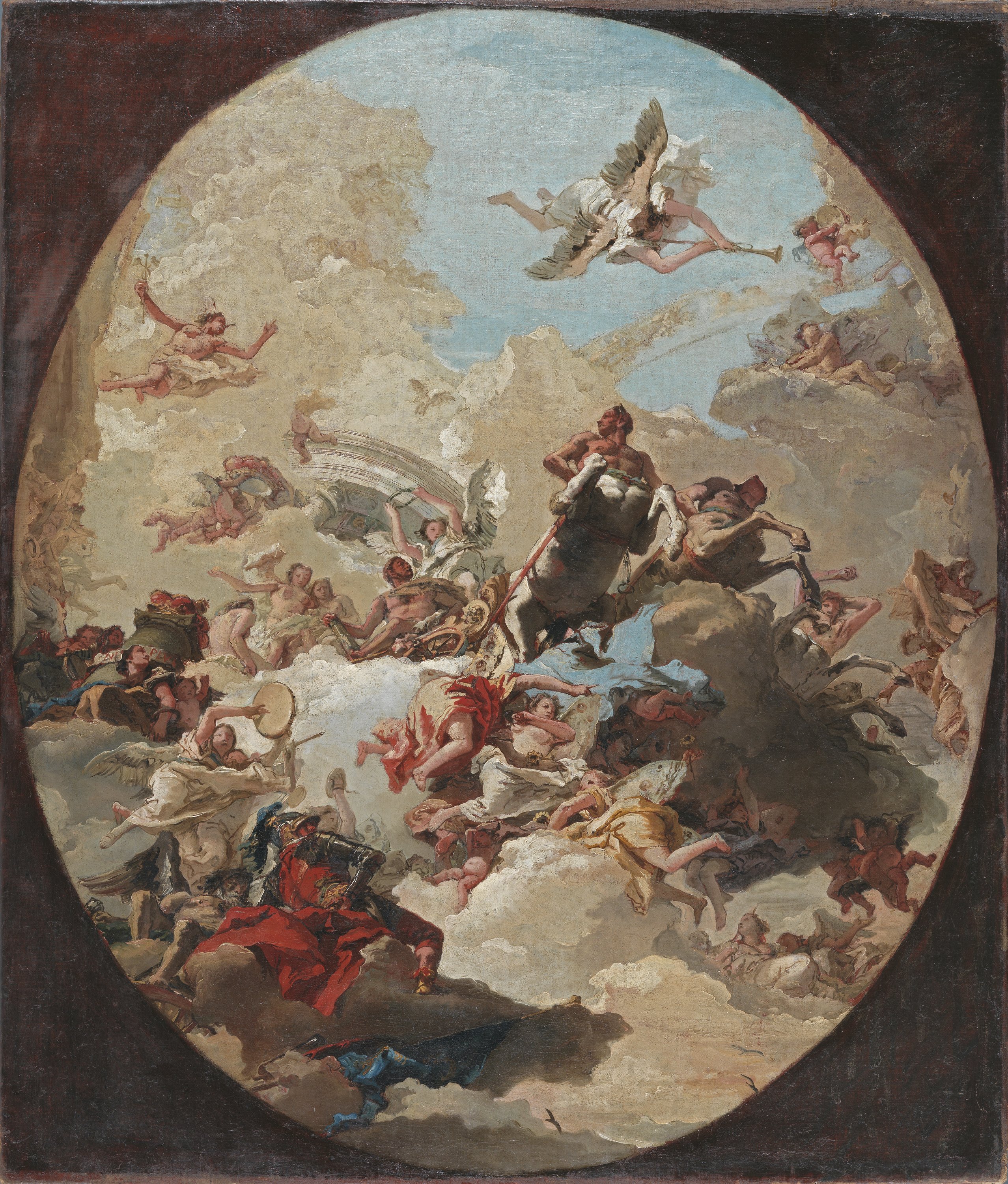 La apoteosis de Hércules. Giandomenico Tiepolo