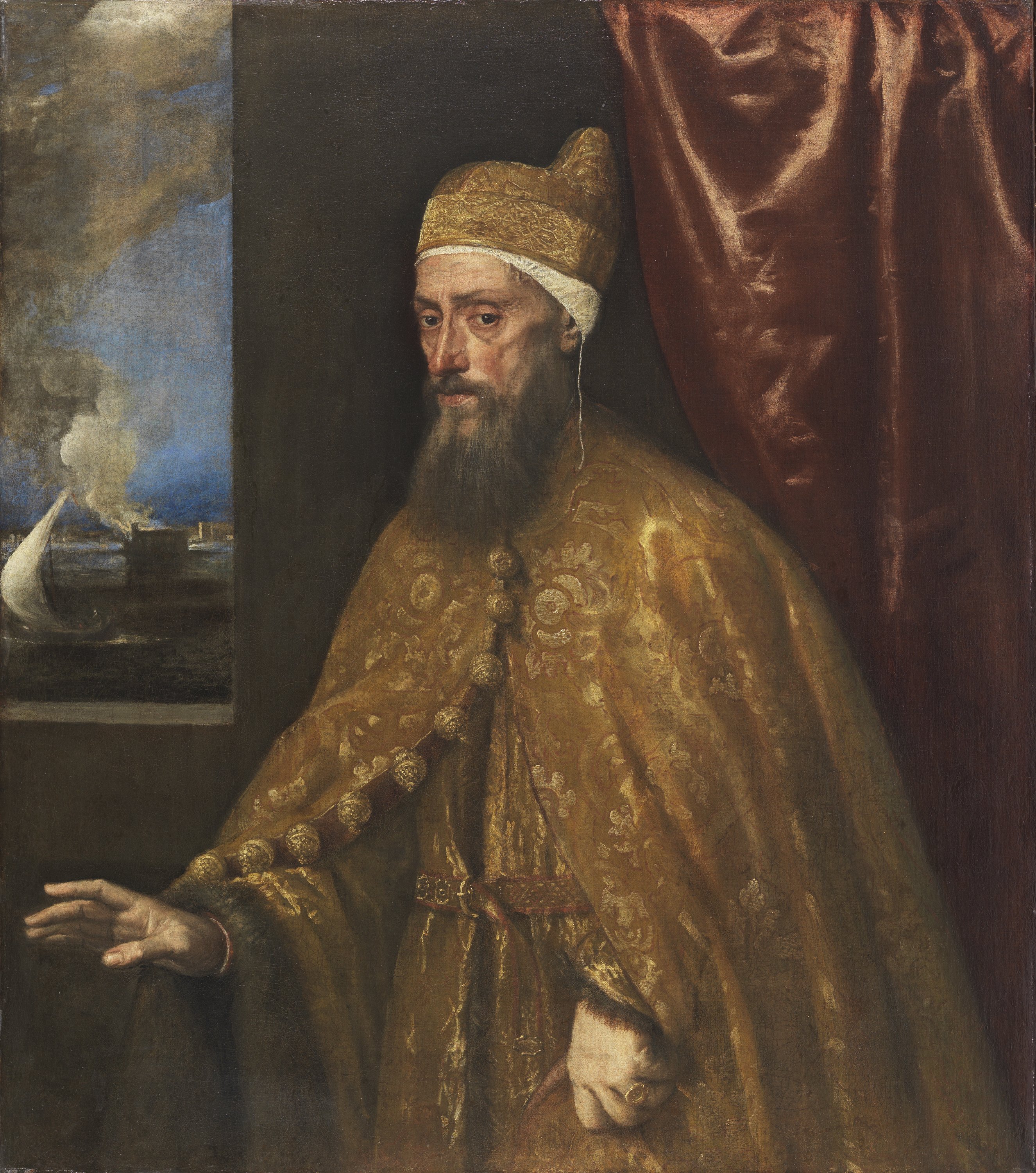 Retrato del dux Francesco Venier. Tiziano (Tiziano Vecellio)