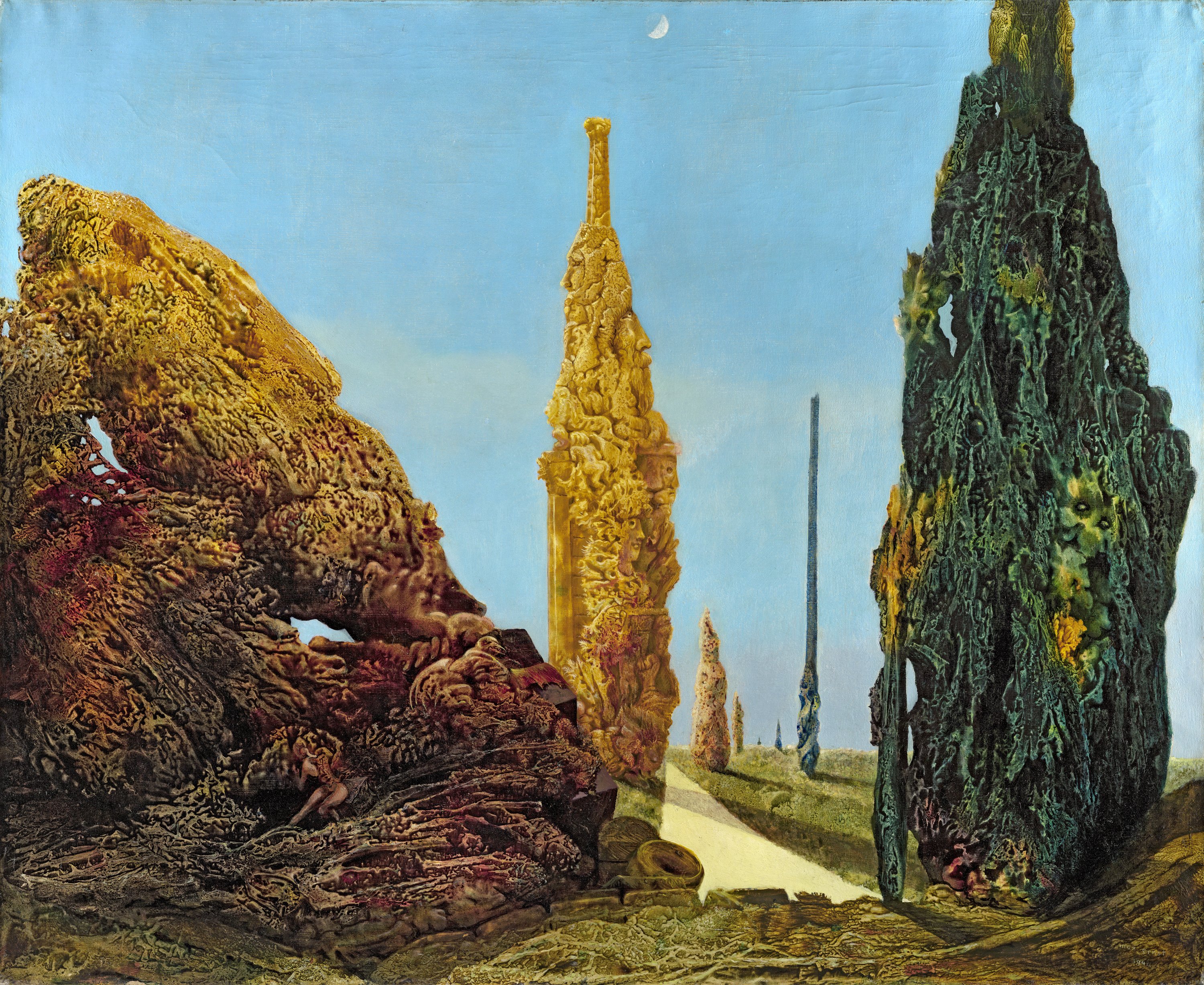 Árbol solitario y árboles conyugales. Max Ernst