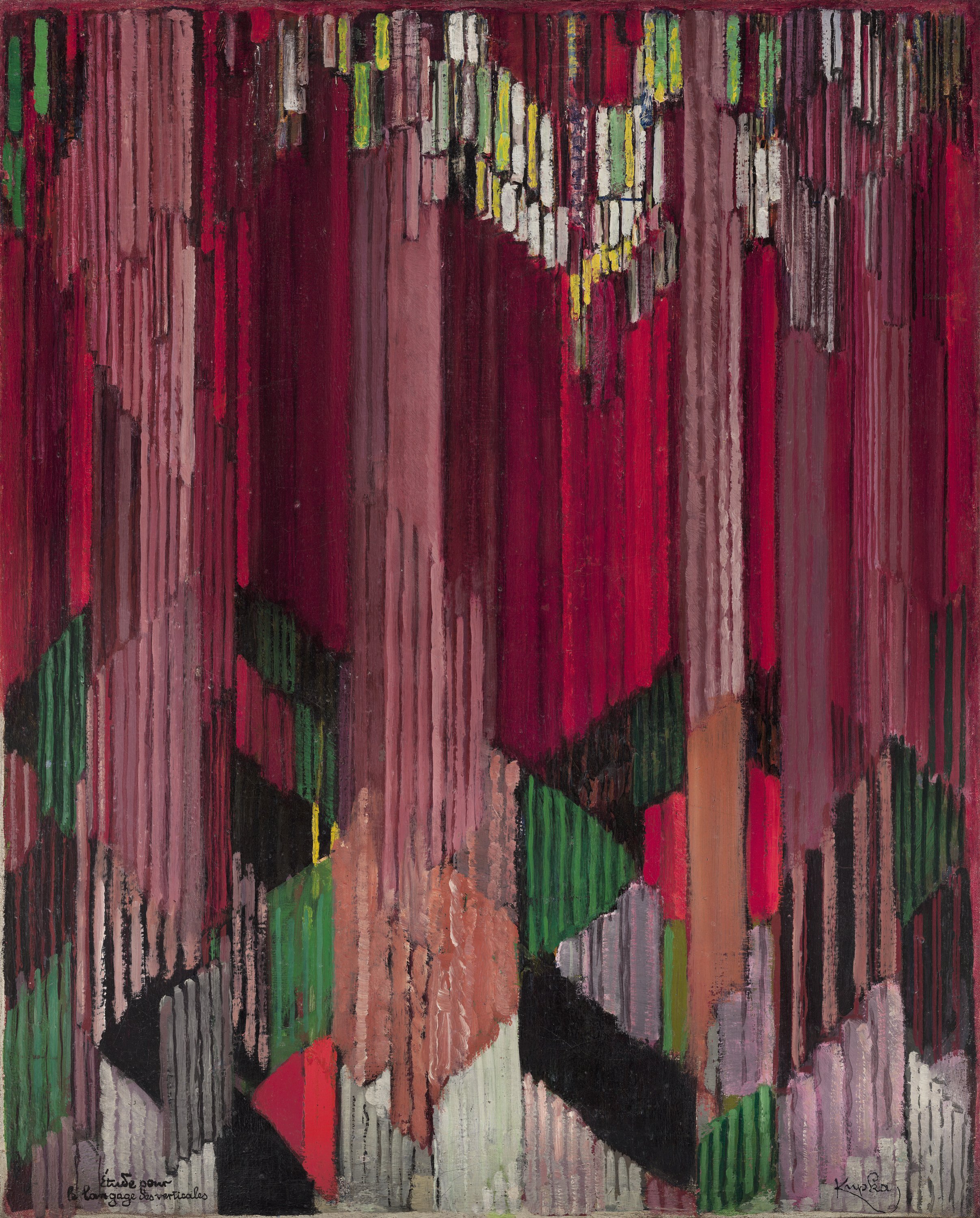 Study for the Language of Verticals. Estudio para el lenguaje de las verticales, 1911