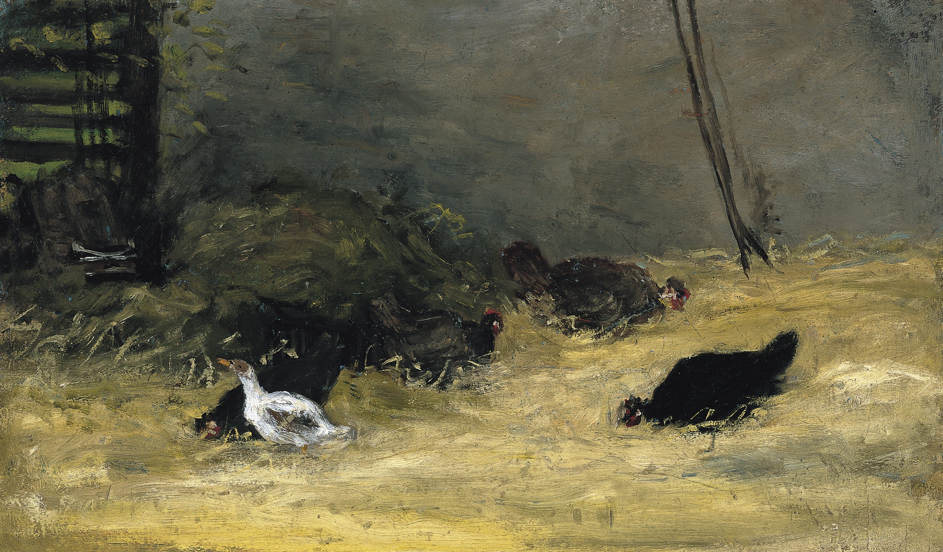 In the Henhouse. En el gallinero, c. 1878