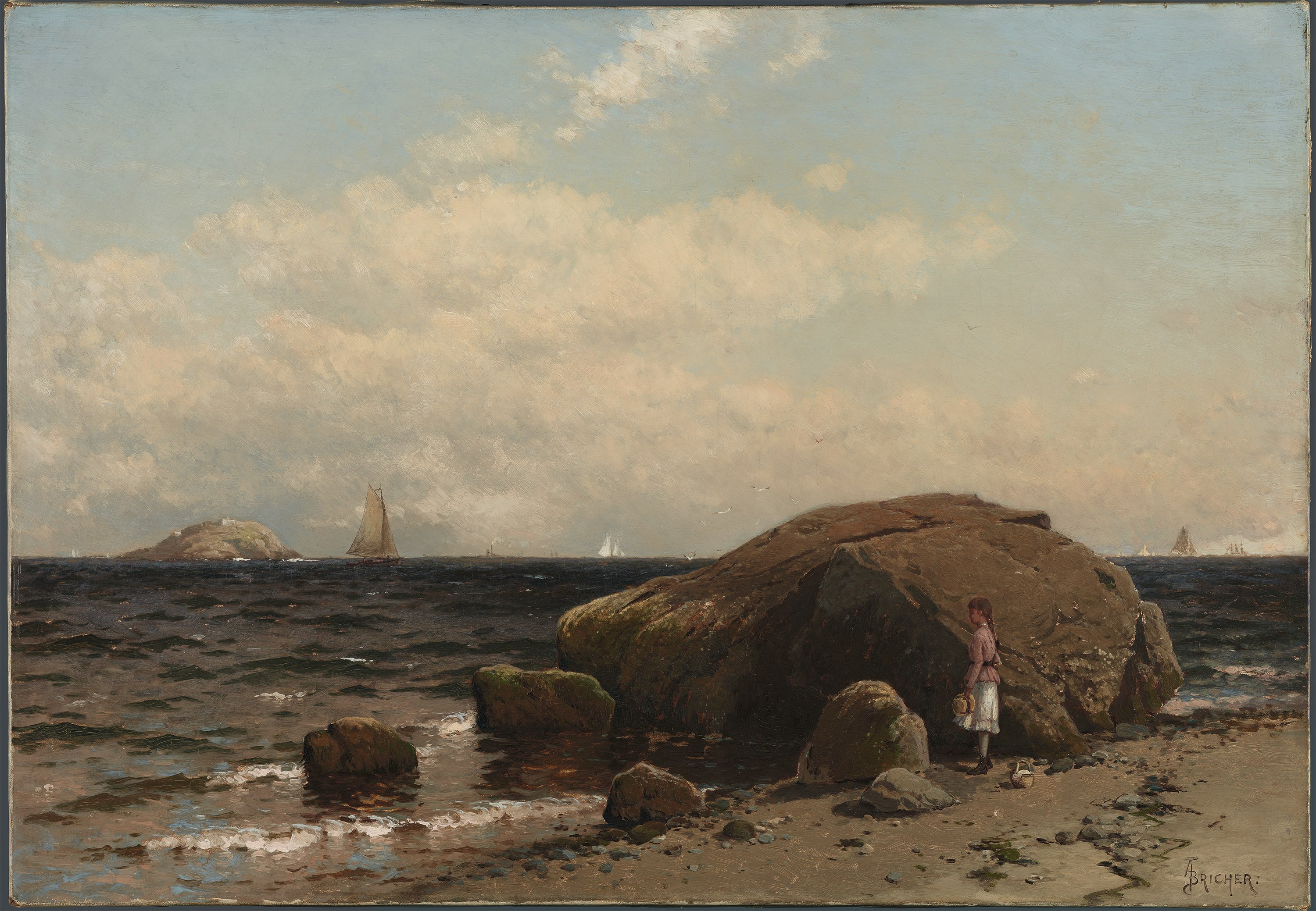 Looking out to Sea. Contemplando el mar, c. 1885