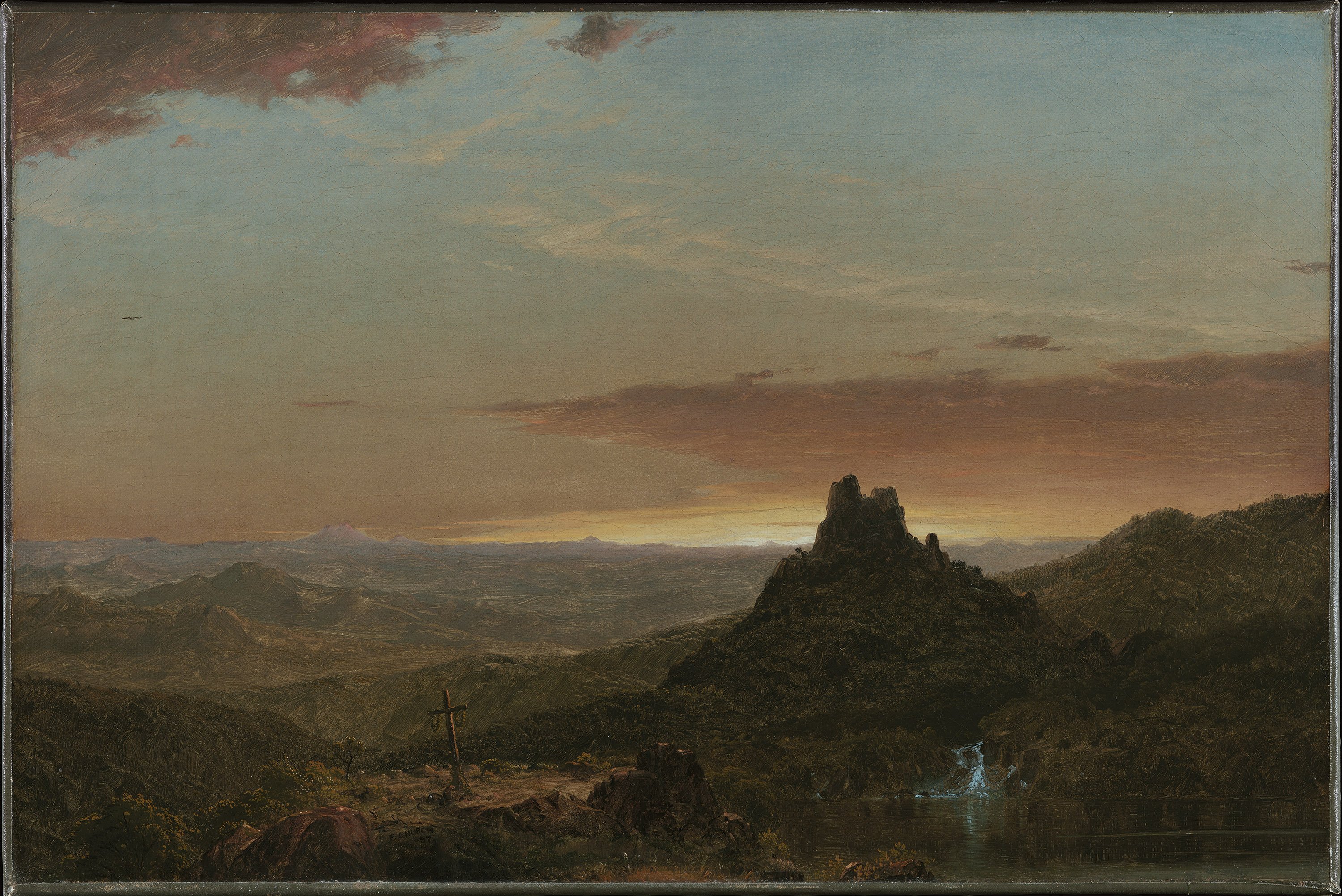 Cruz en la naturaleza salvaje Frederic Edwin Church