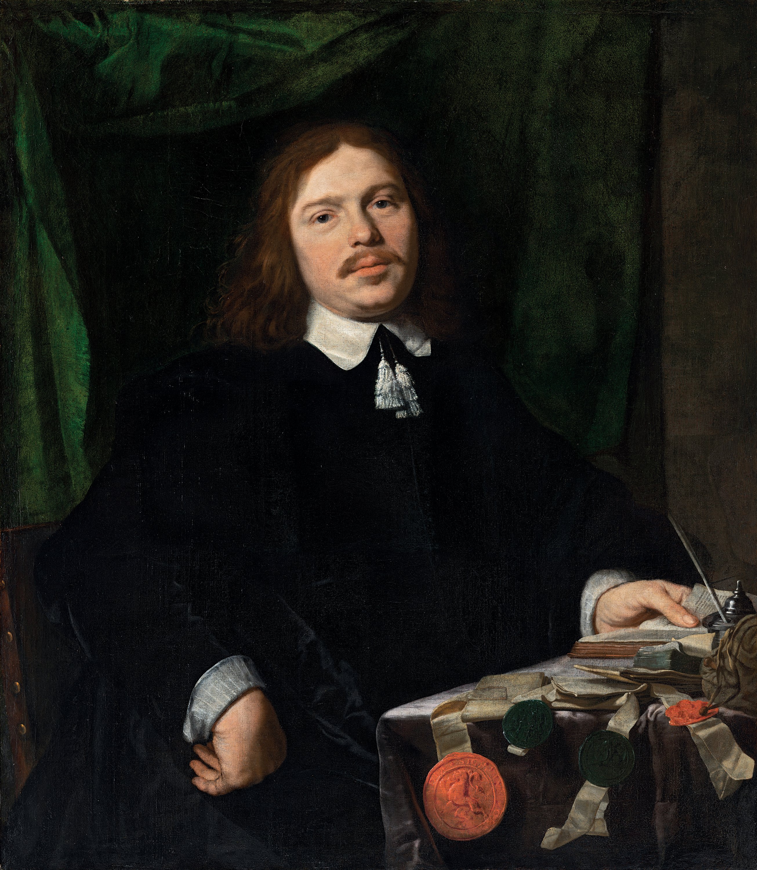 Retrato de un hombre con documentos. Bartholomeus van der Helst