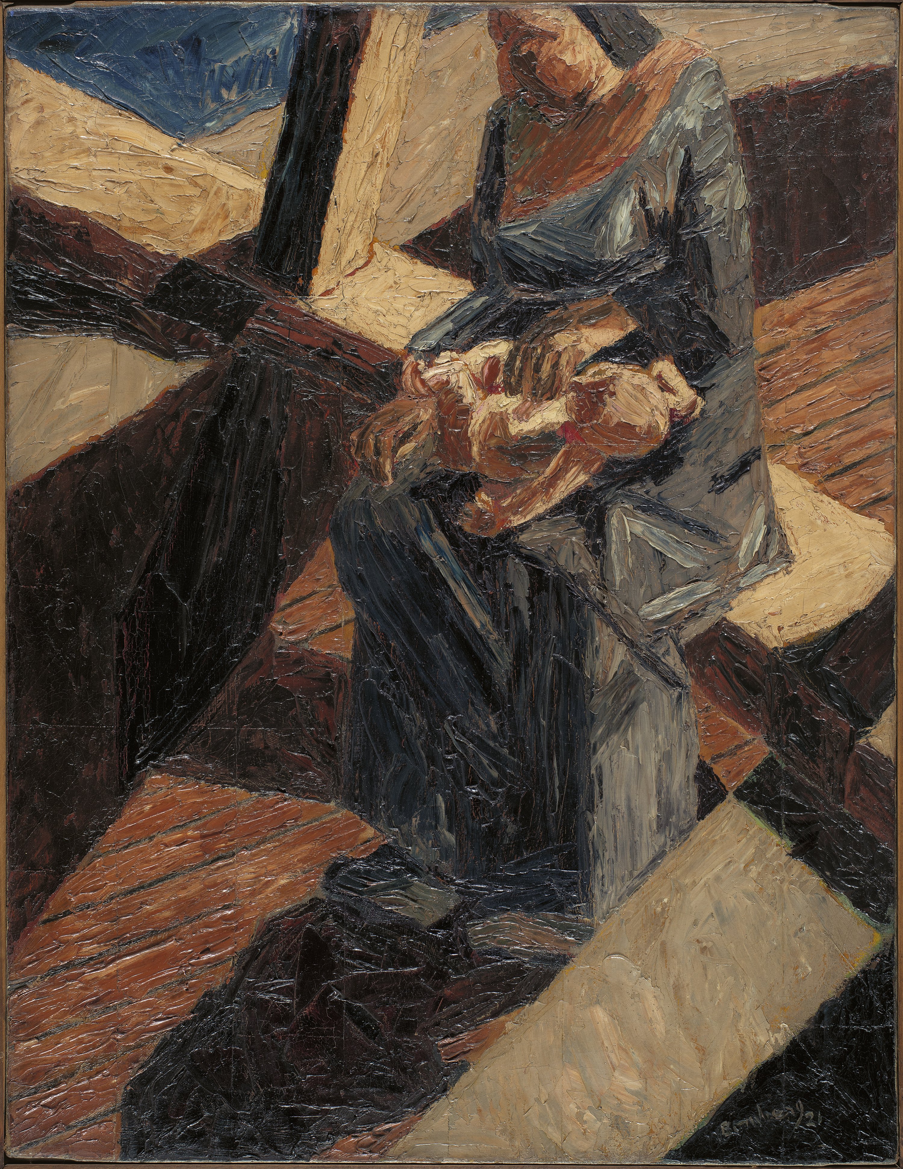 Barquera (Madre y niño). David Bomberg