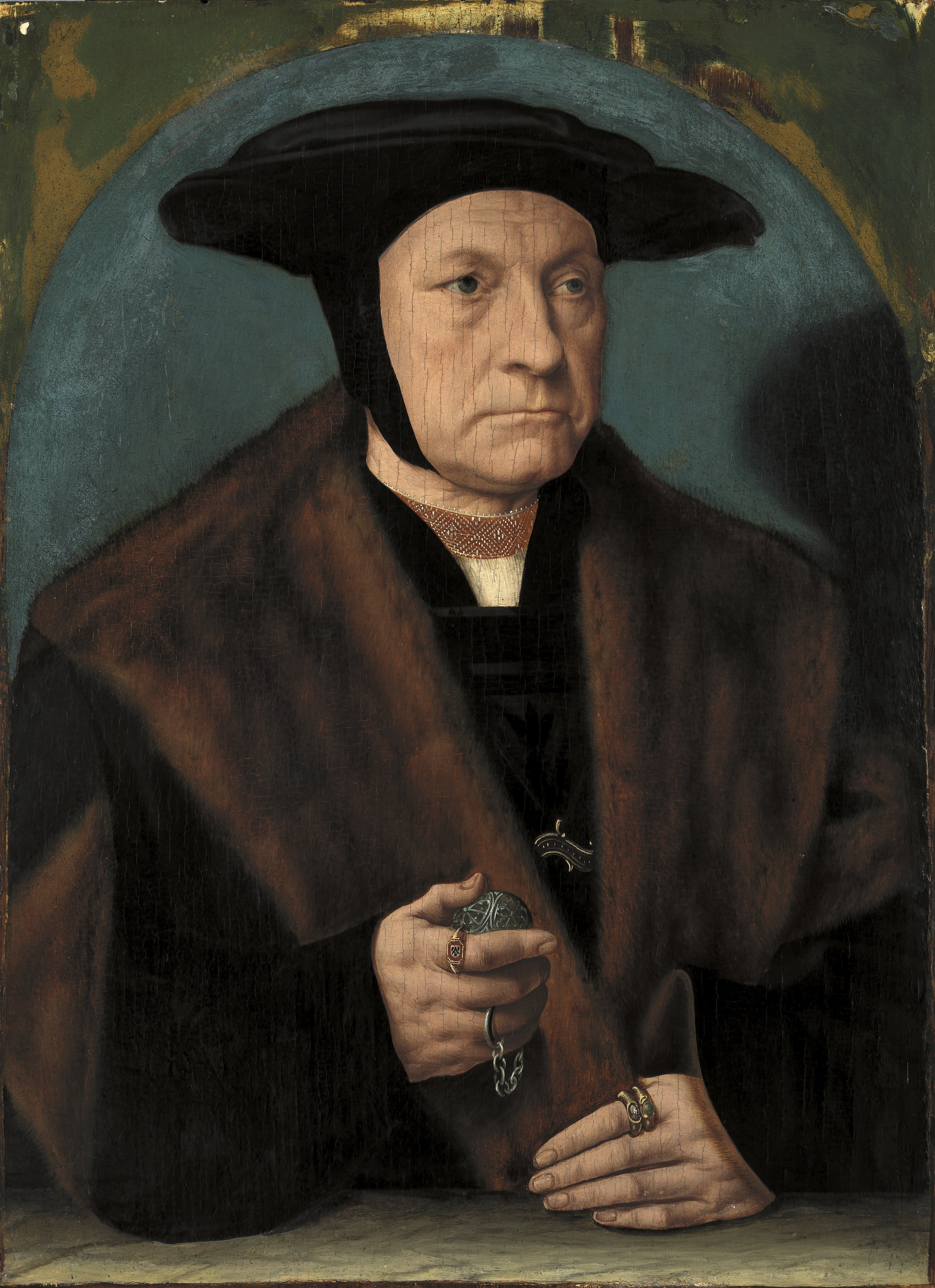 Retrato de un hombre de la familia Weinsberch . Bartholomäus El Viejo Bruyn