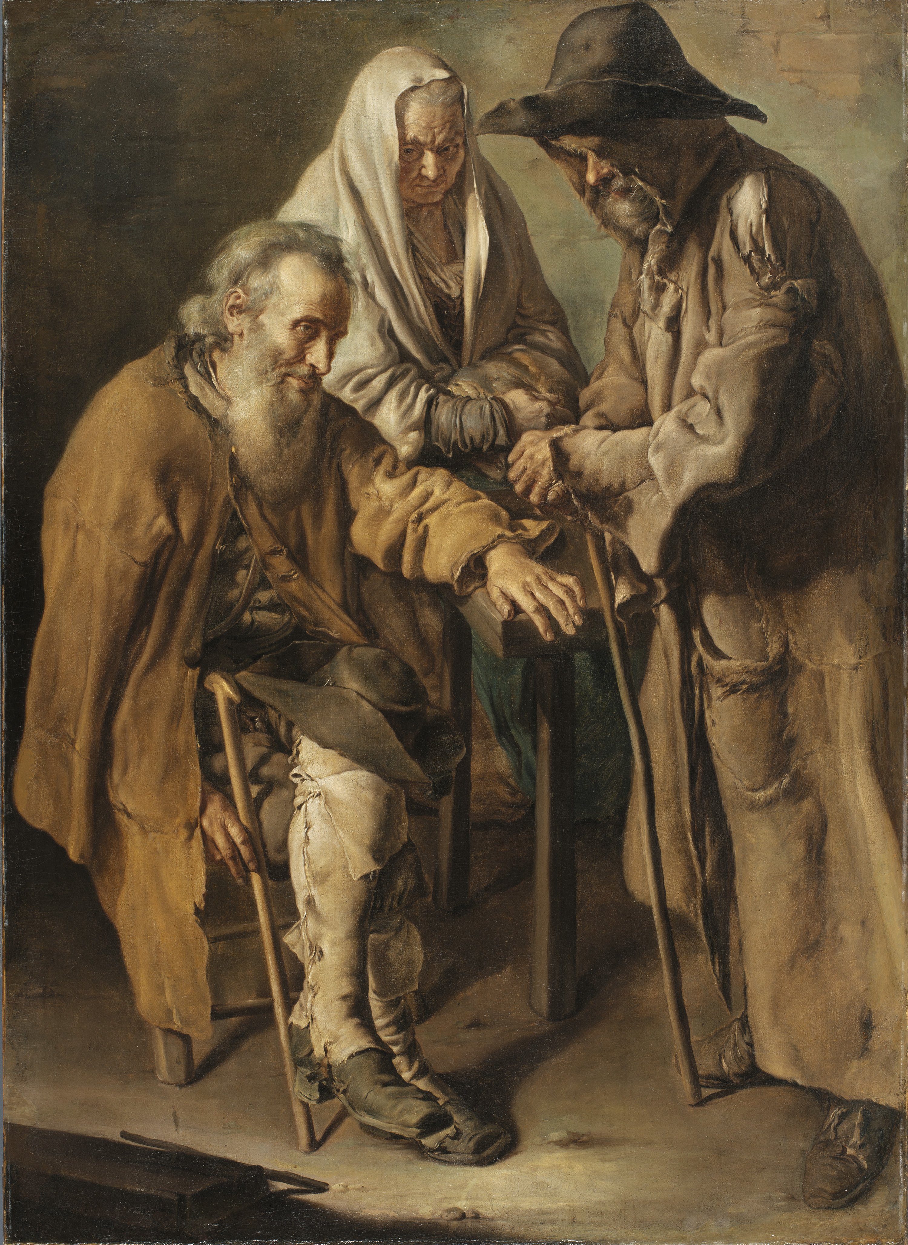 Group of Beggars. Grupo de mendigos, c. 1737