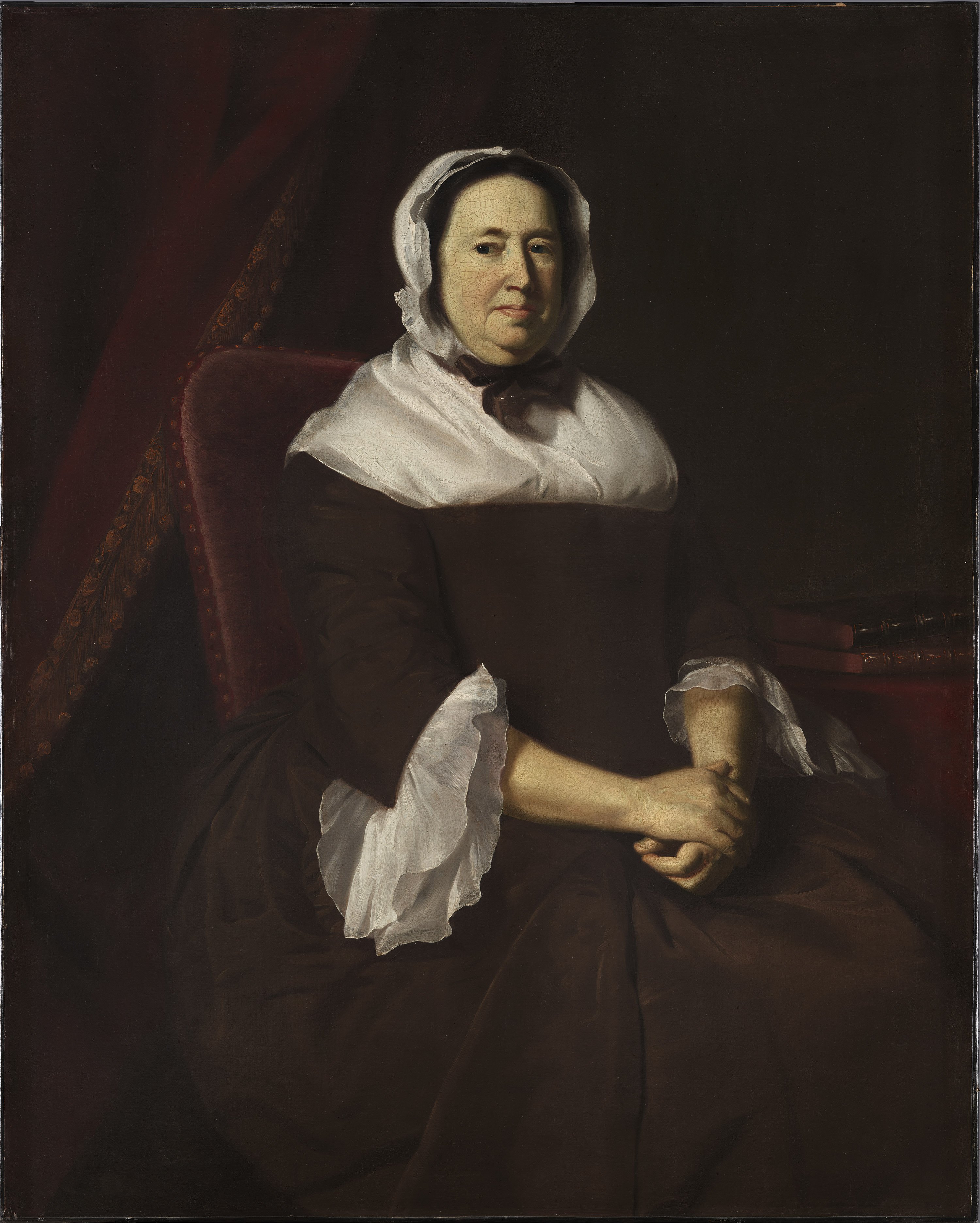 Portrait of Mrs. Samuel Hill (Miriam Kilby). Retrato de Miriam Kilby, mujer de Samuel Hill, c. 1764