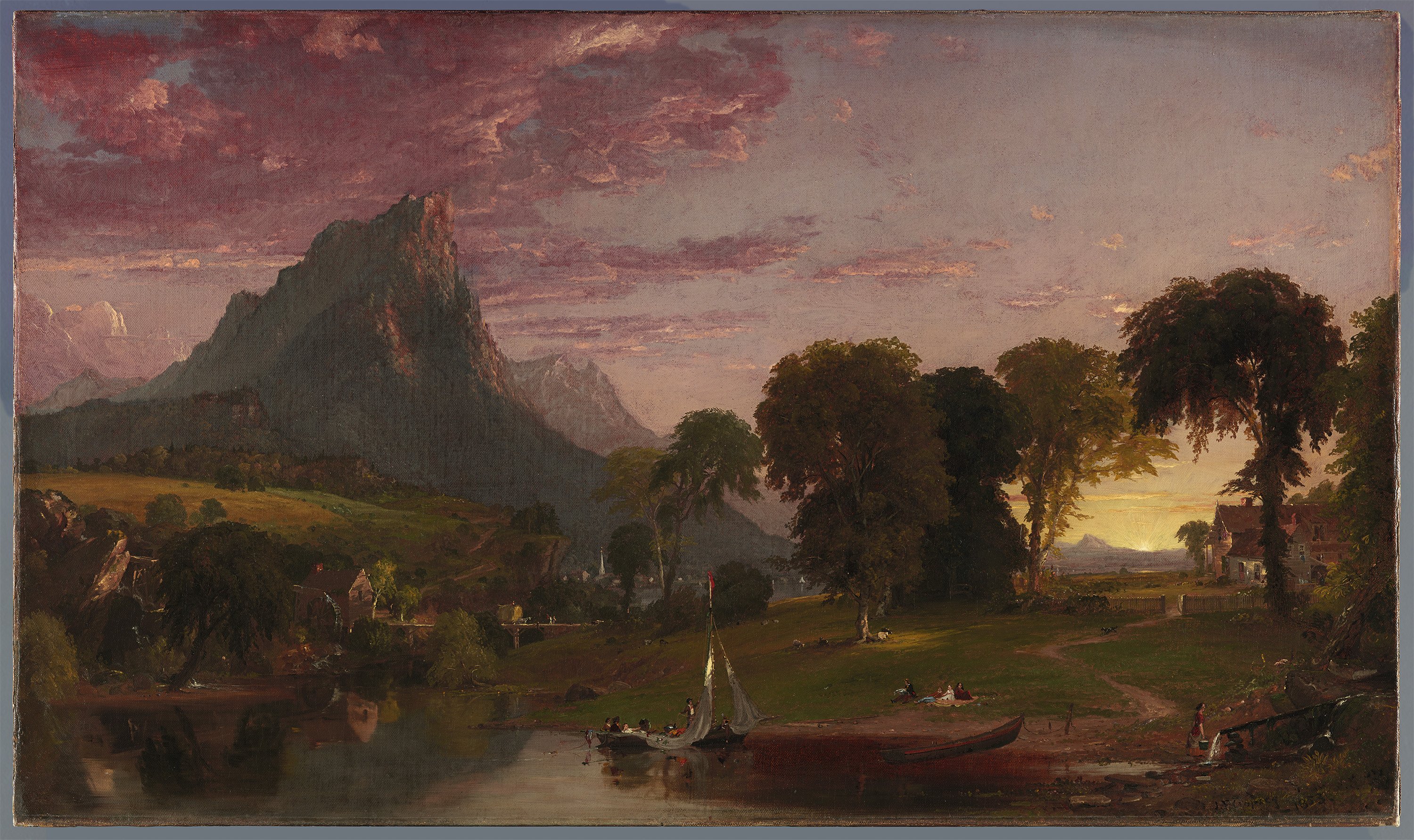 Jasper Francis Cropsey. Paisaje cerca de Sherburne, condado de Chenango, Nueva York