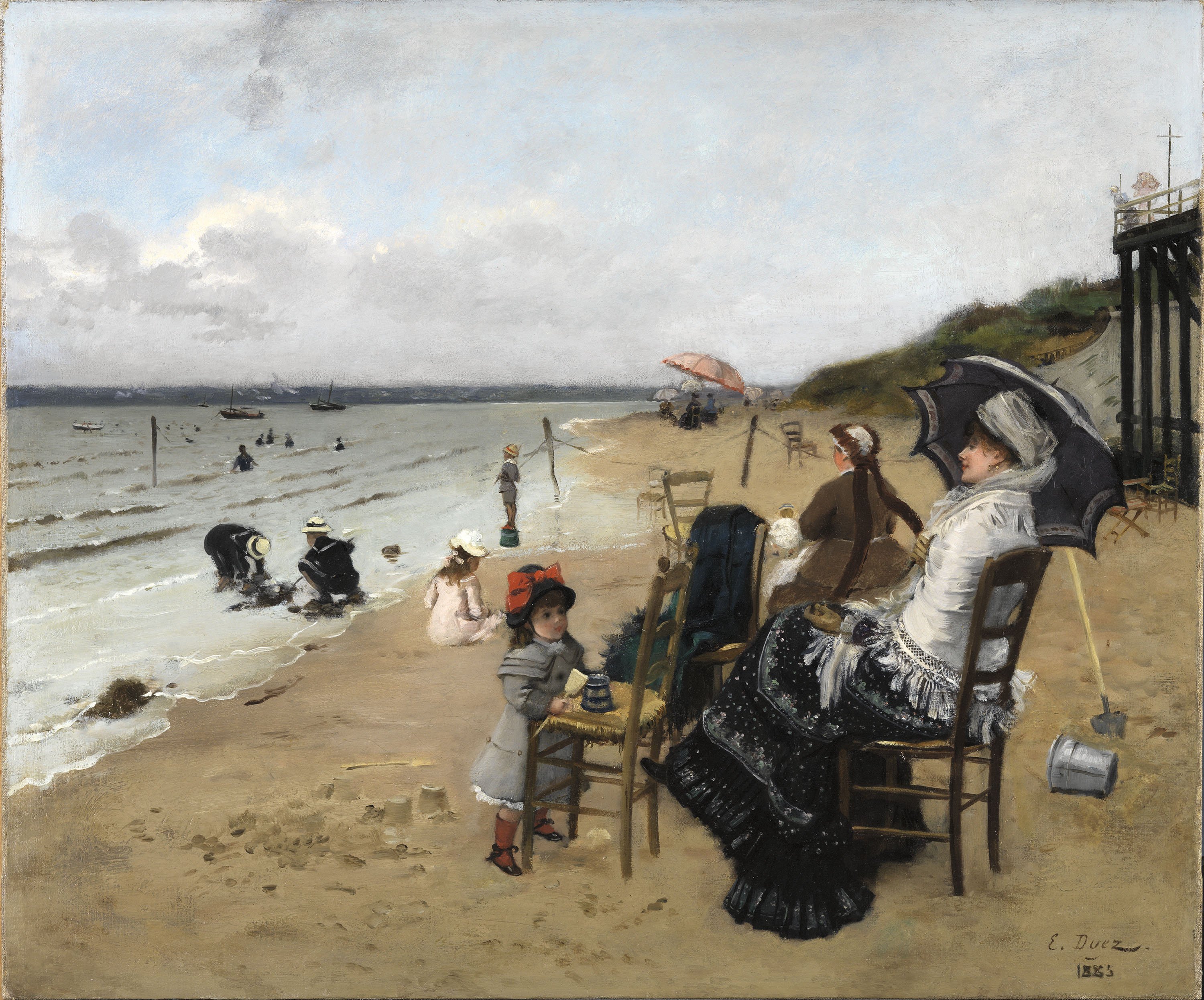 Mother and Daughter on the Beach. Madre e hija en la playa, 1885