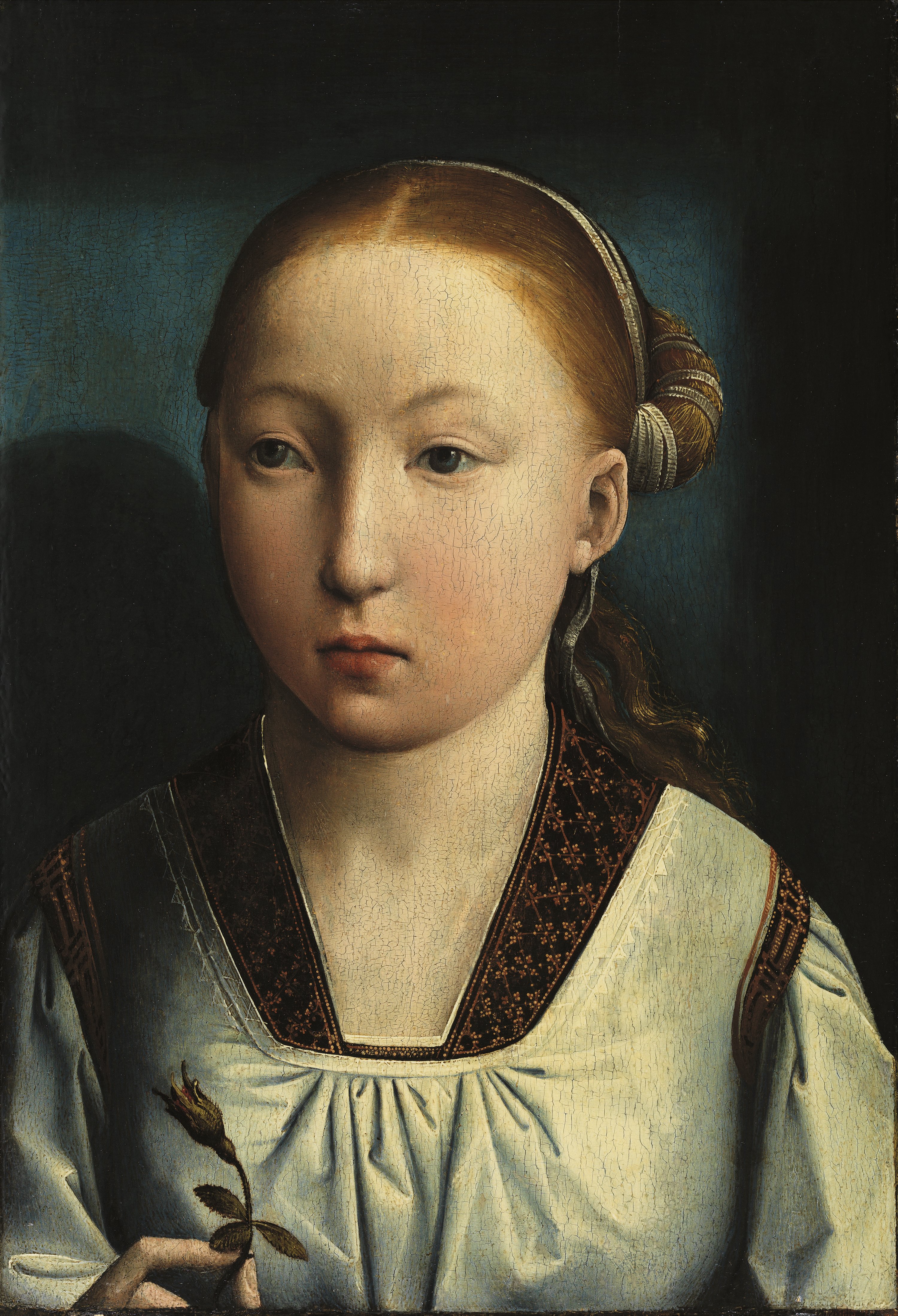 Portrait of an Infanta Catherine of Aragon (?). Retrato de una Infanta Catalina de Aragón (?), c. 1496