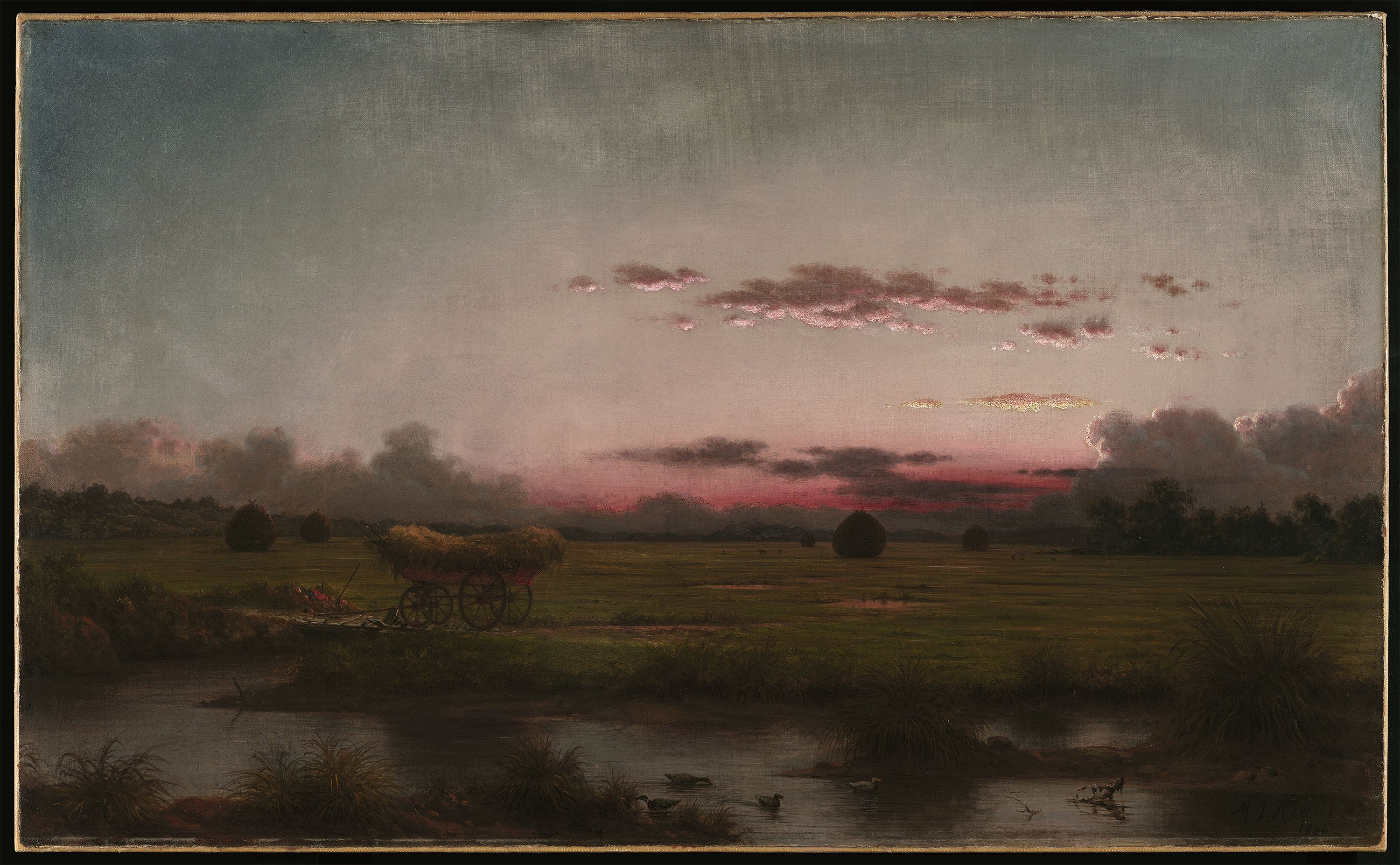 The Marshes at Rhode Island. Pantanos en Rhode Island, 1866