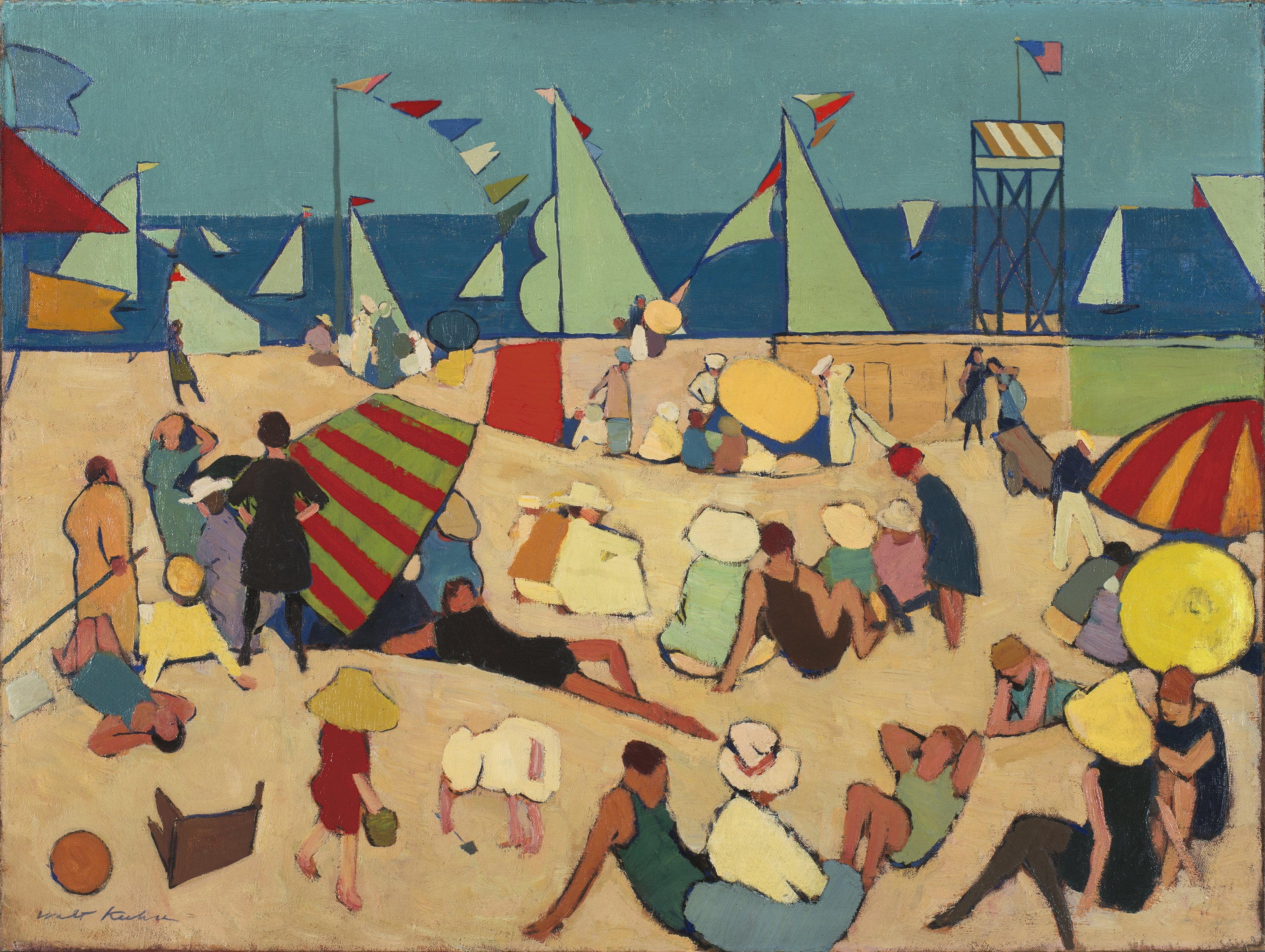 Bathers on a Beach. Bañistas en la playa, 1915