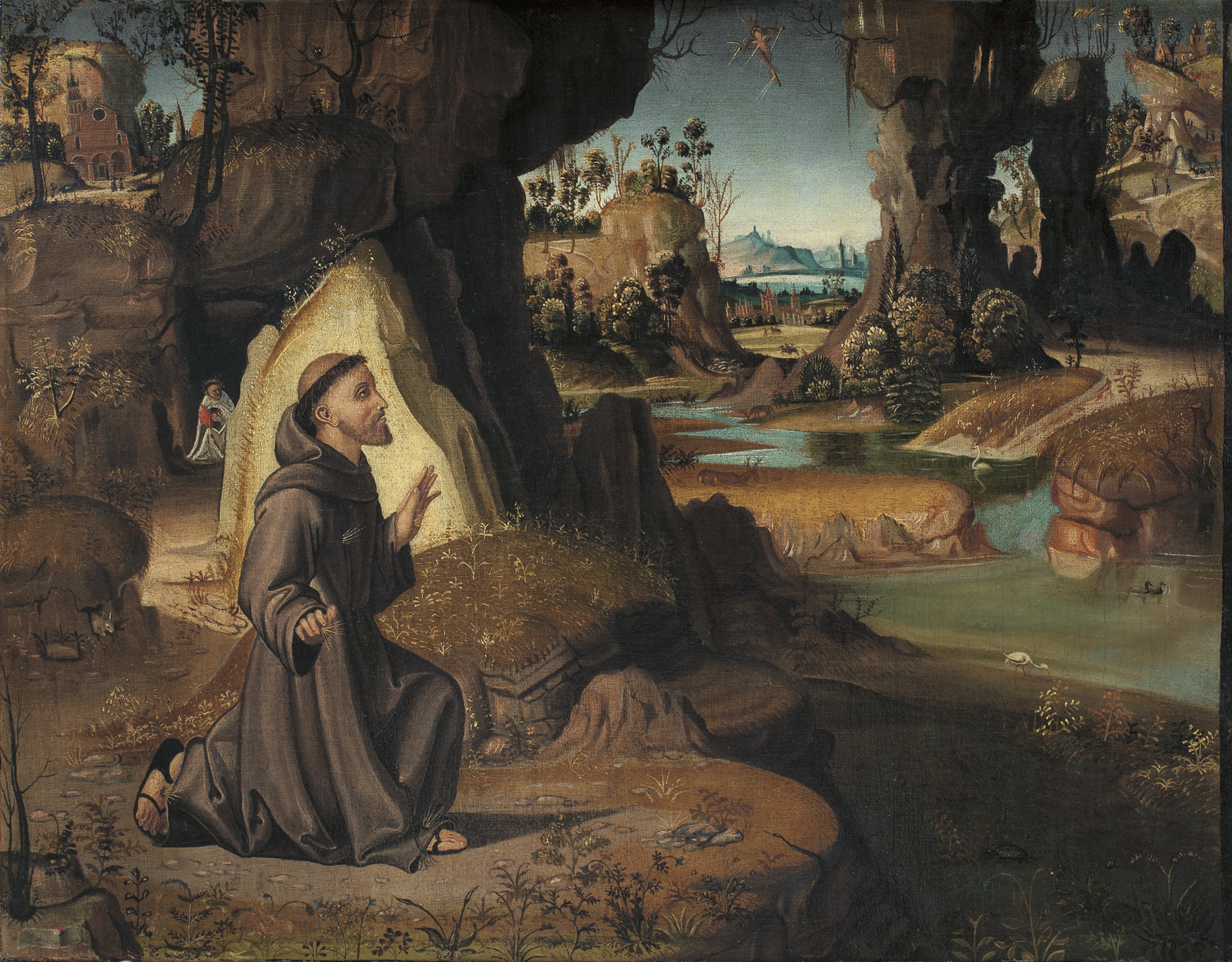 Saint Francis Receiving the Stigmata. San Francisco recibiendo los estigmas, c. 1525-1530