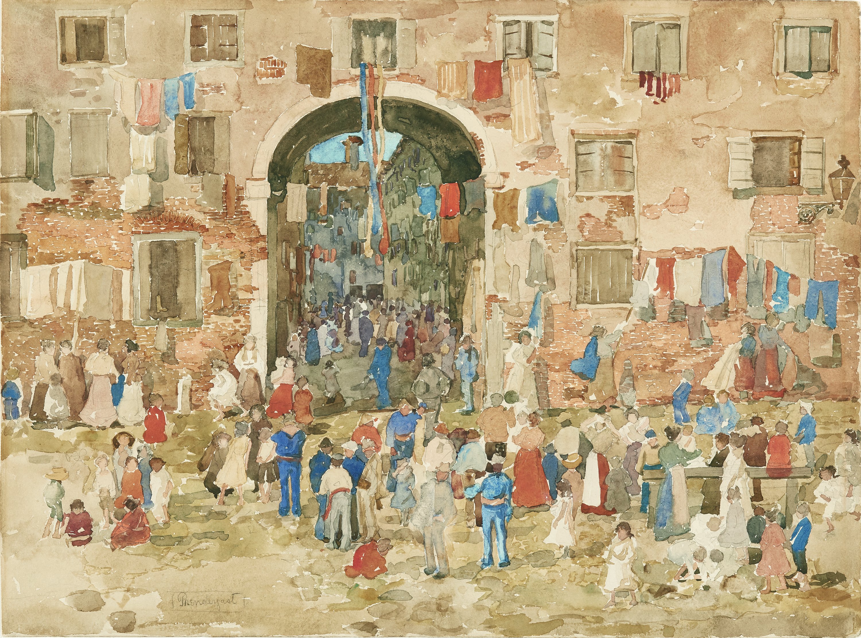 Riva degli Schiavoni, Castello (Venecia). Maurice Brazil Prendergast