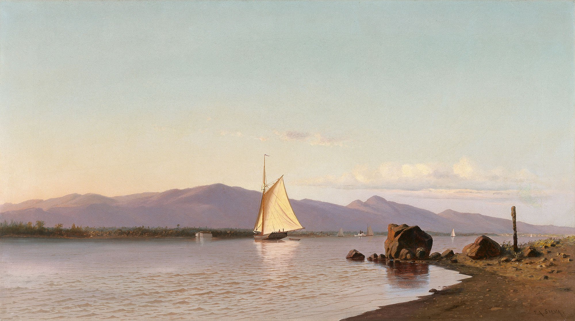 Kingston Point, Hudson River. Kingston Point, río Hudson, c. 1873