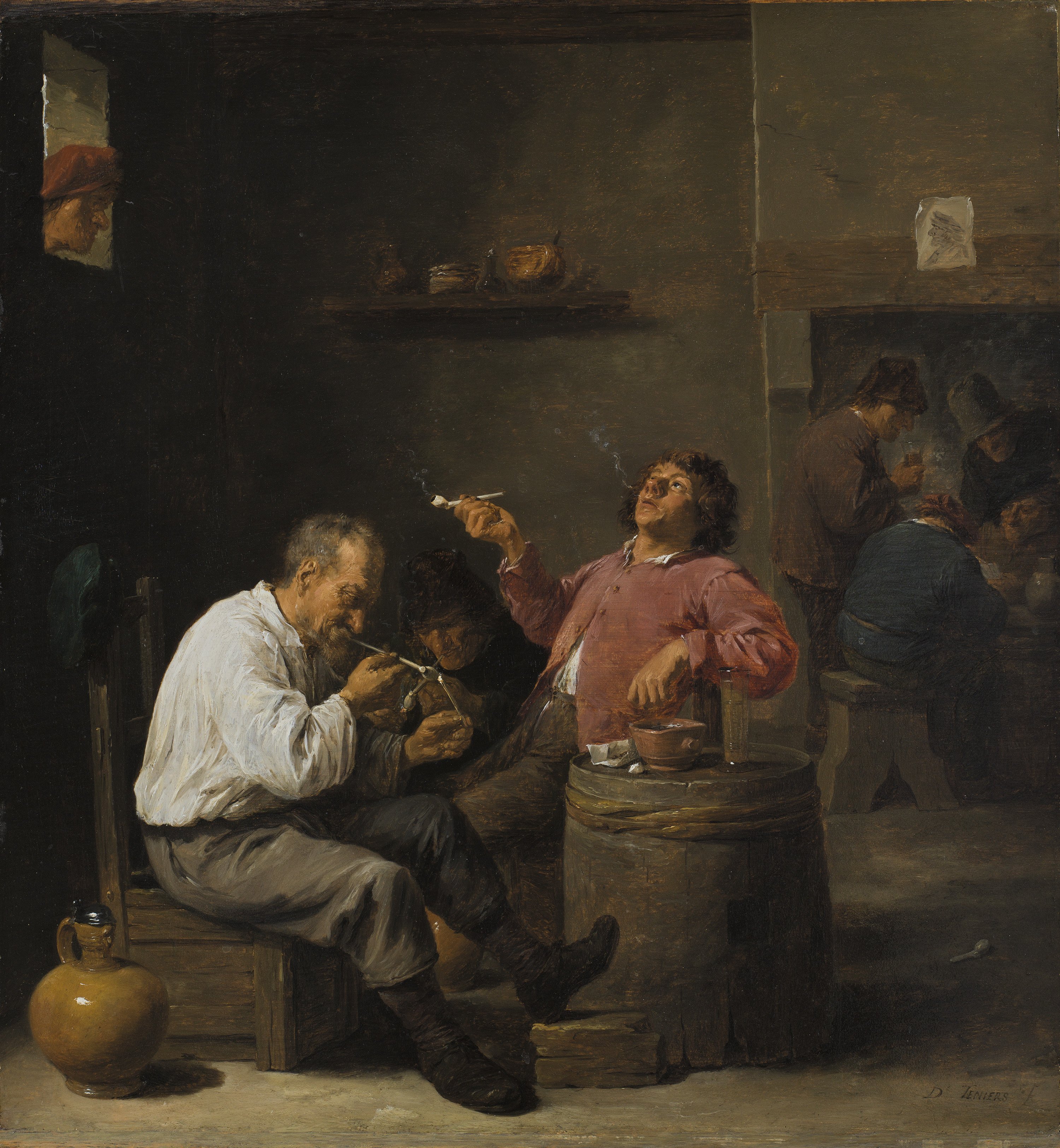 Smokers in an Interior. Fumadores en un interior, c. 1637