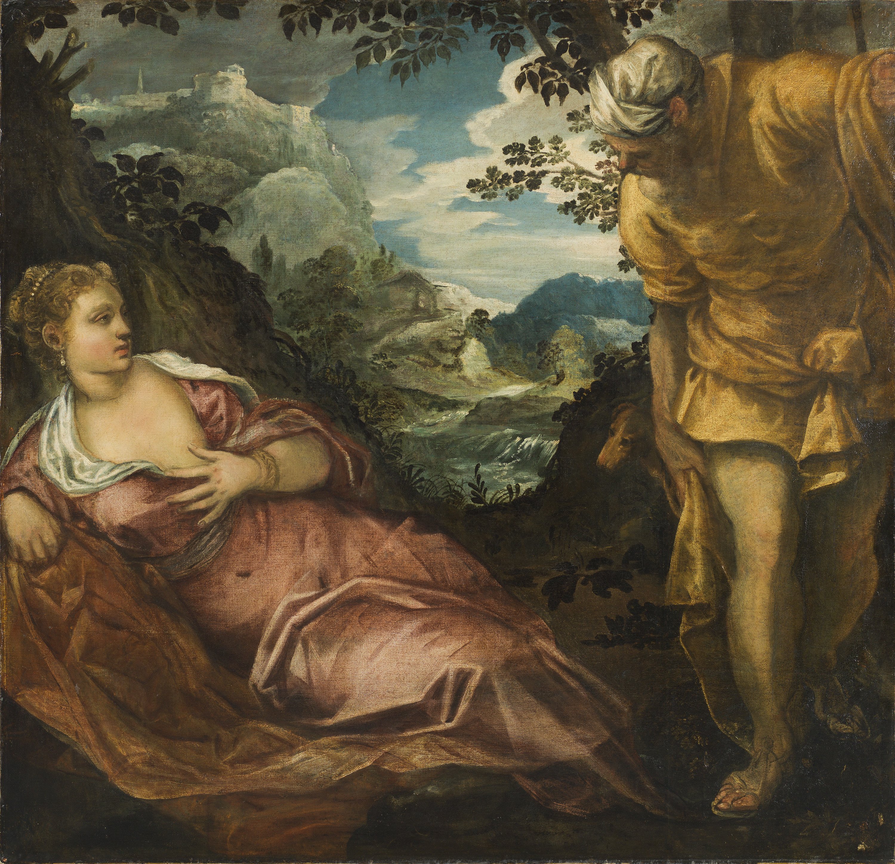 El encuentro de Tamar y Judá. Tintoretto (Jacopo Robusti)