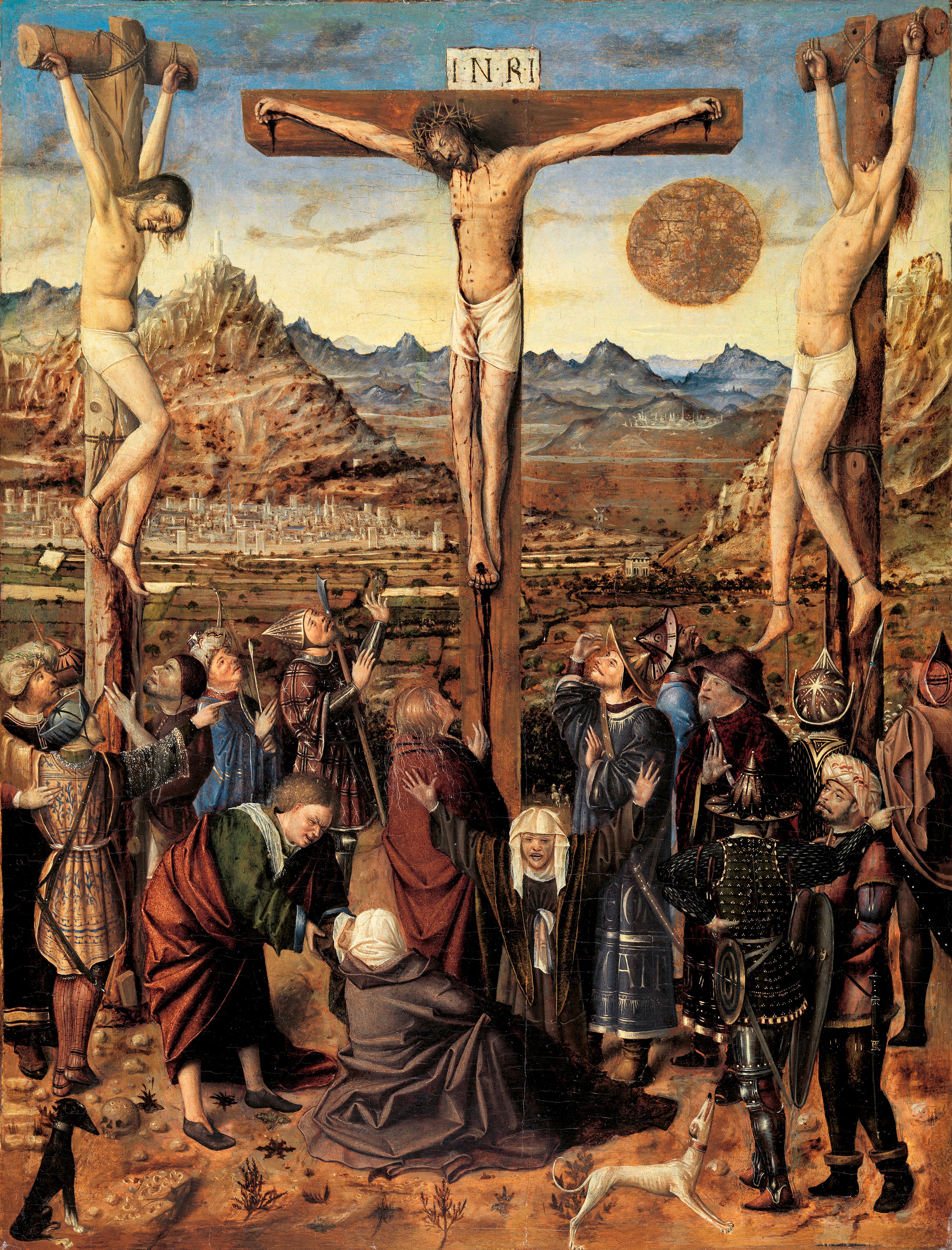 La Crucifixión. Anónimo VALENCIANO activo entre h. 1450 y 1460 