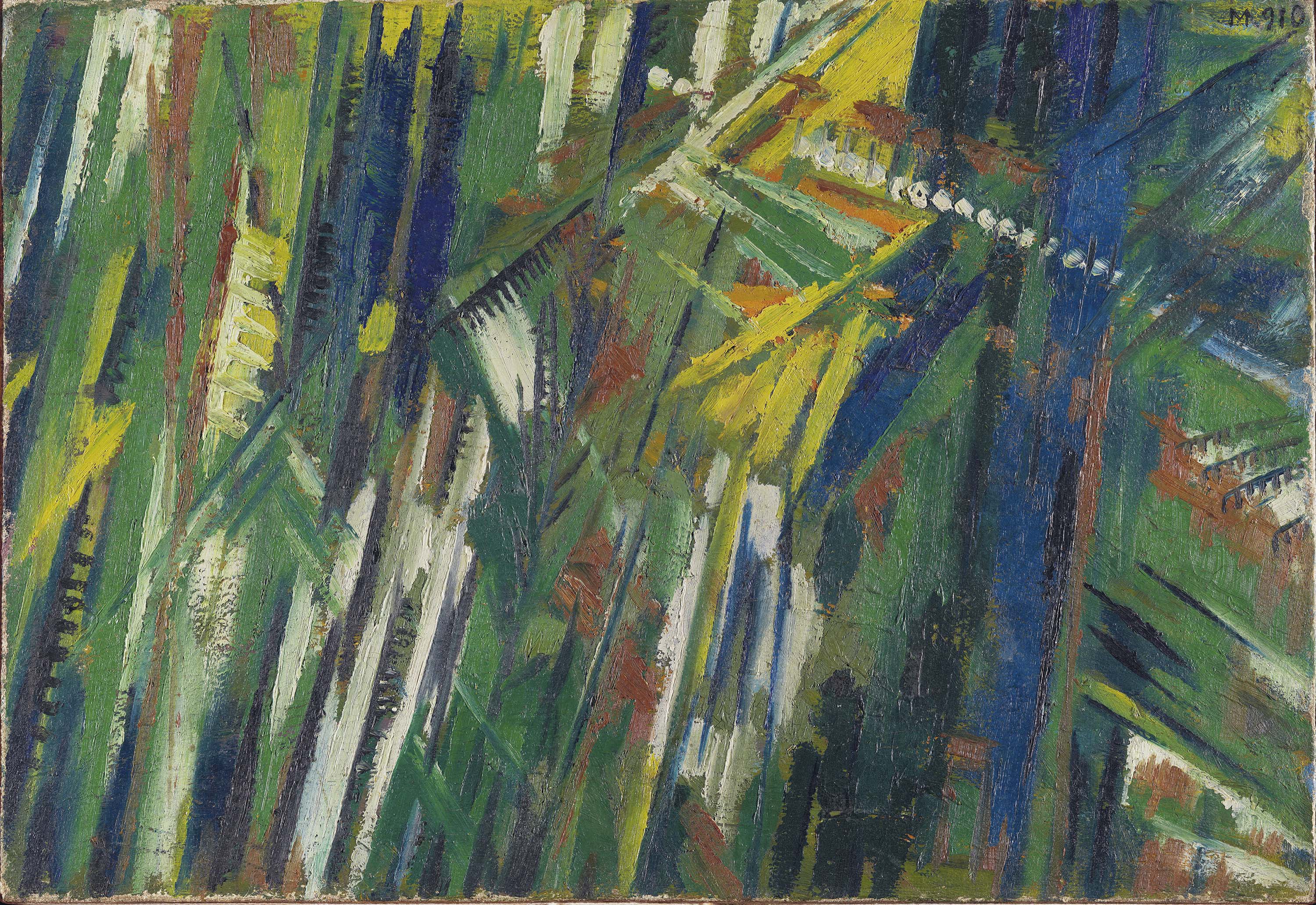 Street with Lanterns. Calle con farolas, 1913