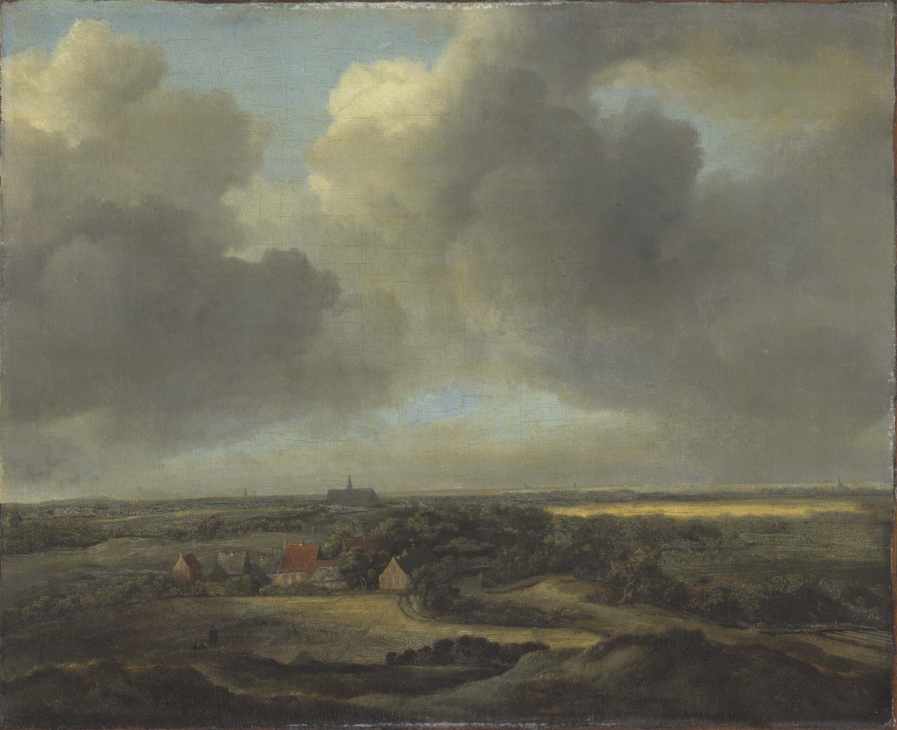 Bleaching Fields at Bloemendaal, near Haarlem. Campos de blanqueo en el Bloemendaal, cerca de Haarlem, década de 1660